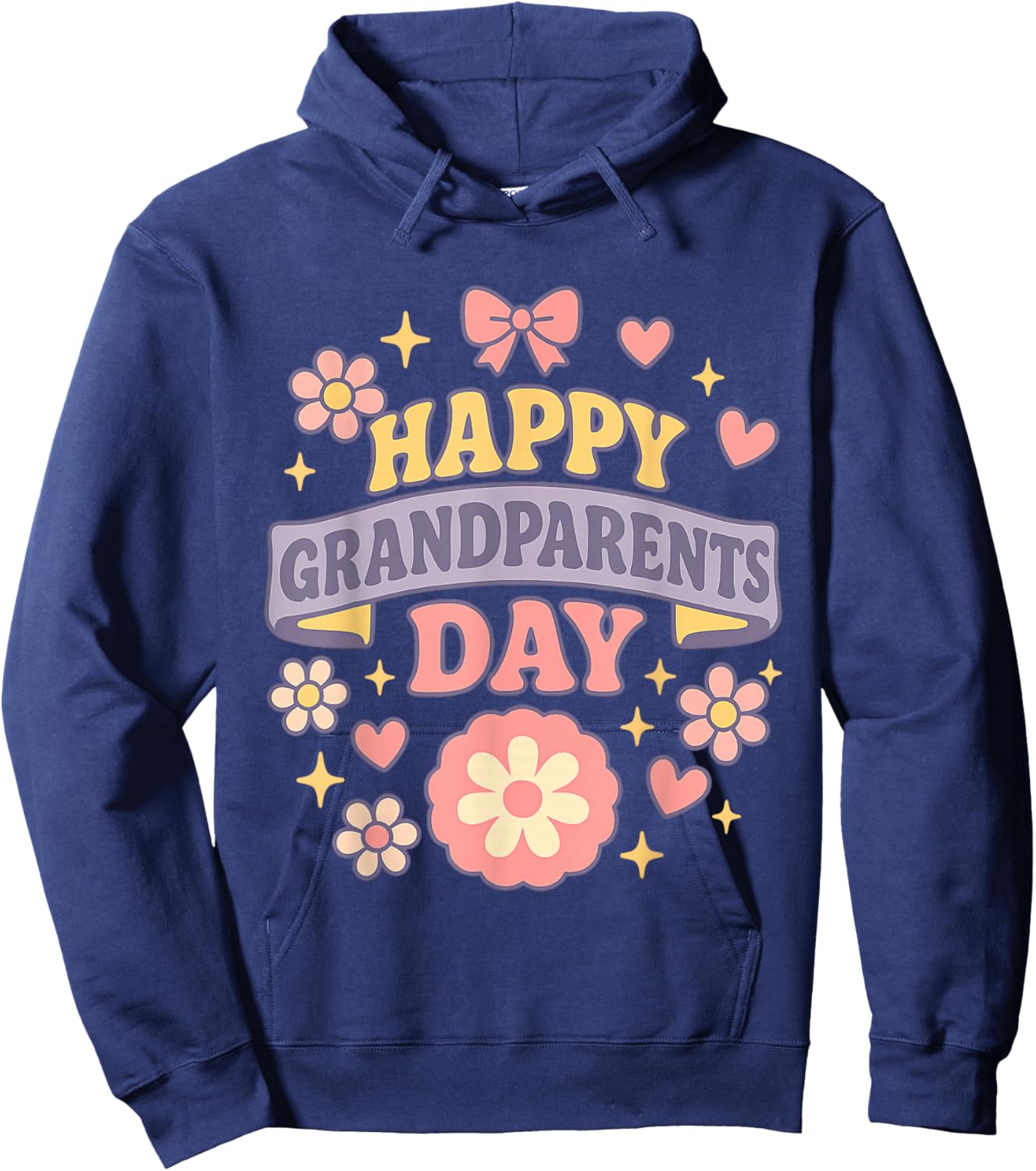 Happy Grandparents Day Funny Family Quote Grandma Grandpa Hoodie - Hoodie | Navy