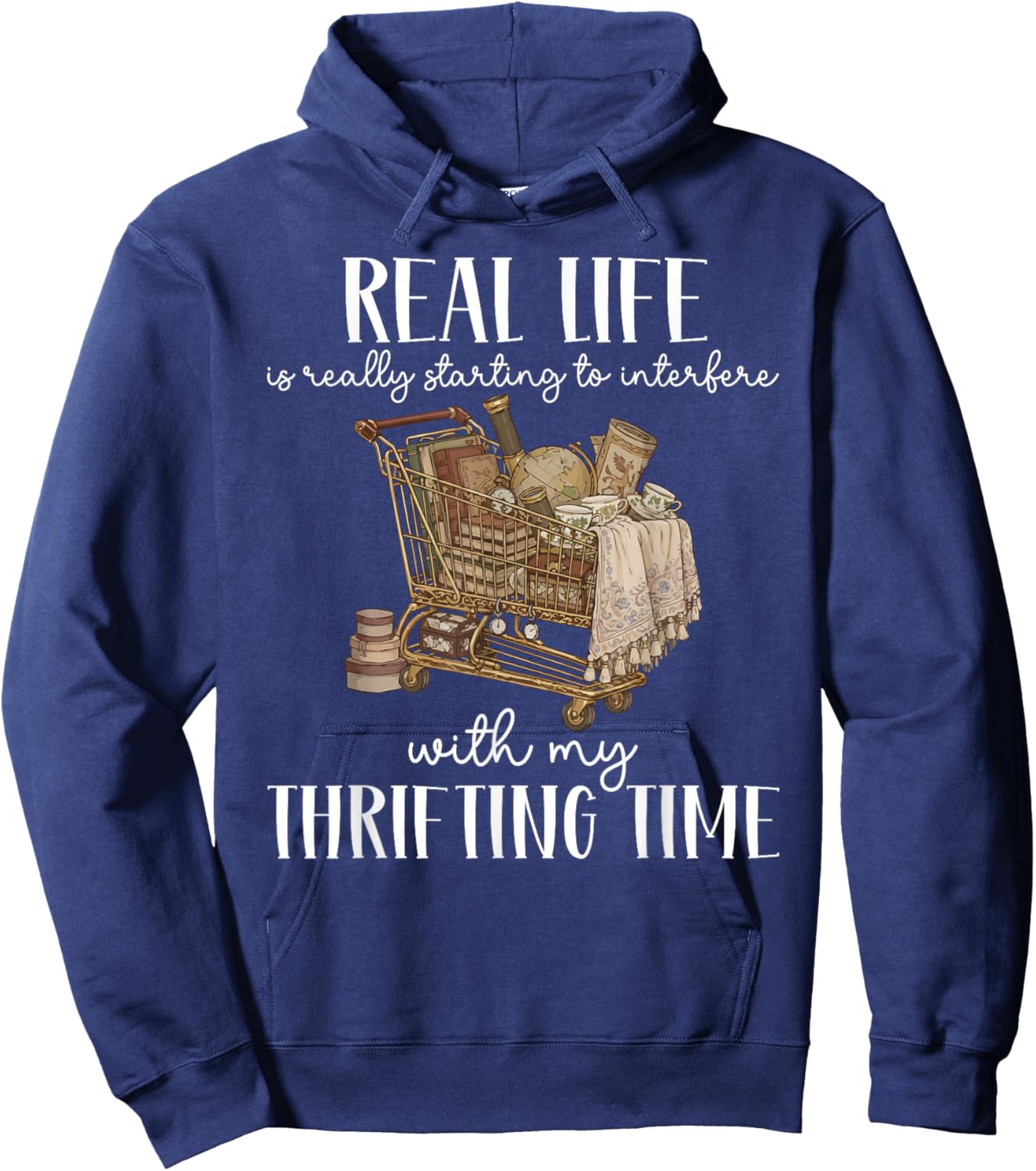 My Thrifting Time Thrift Thrifter Thrift Store Hoodie - Hoodie | Navy