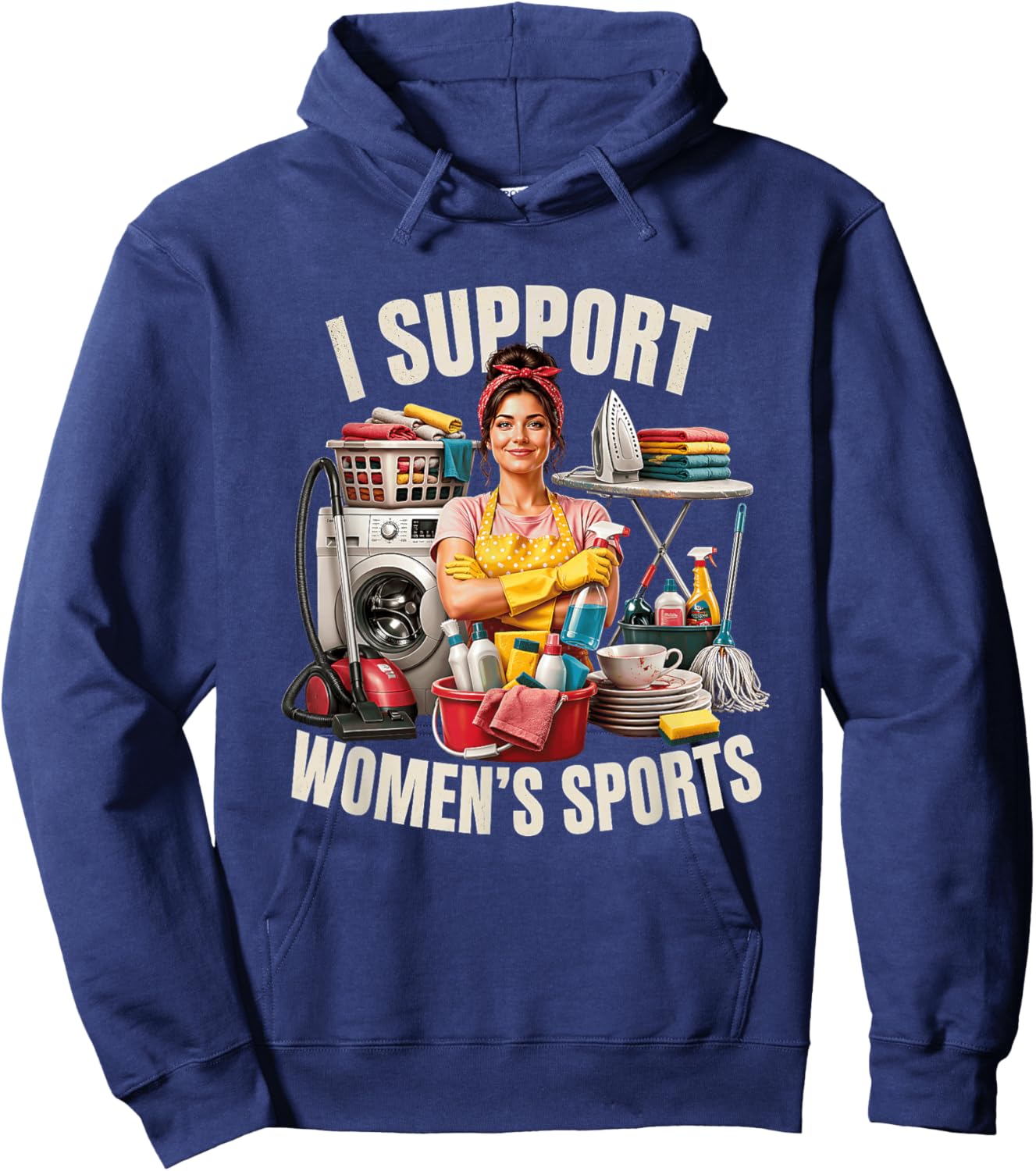 I Support Frauen Sport Humor Antifeminismus Backlash Zitat Hoodie - Hoodie | Navy