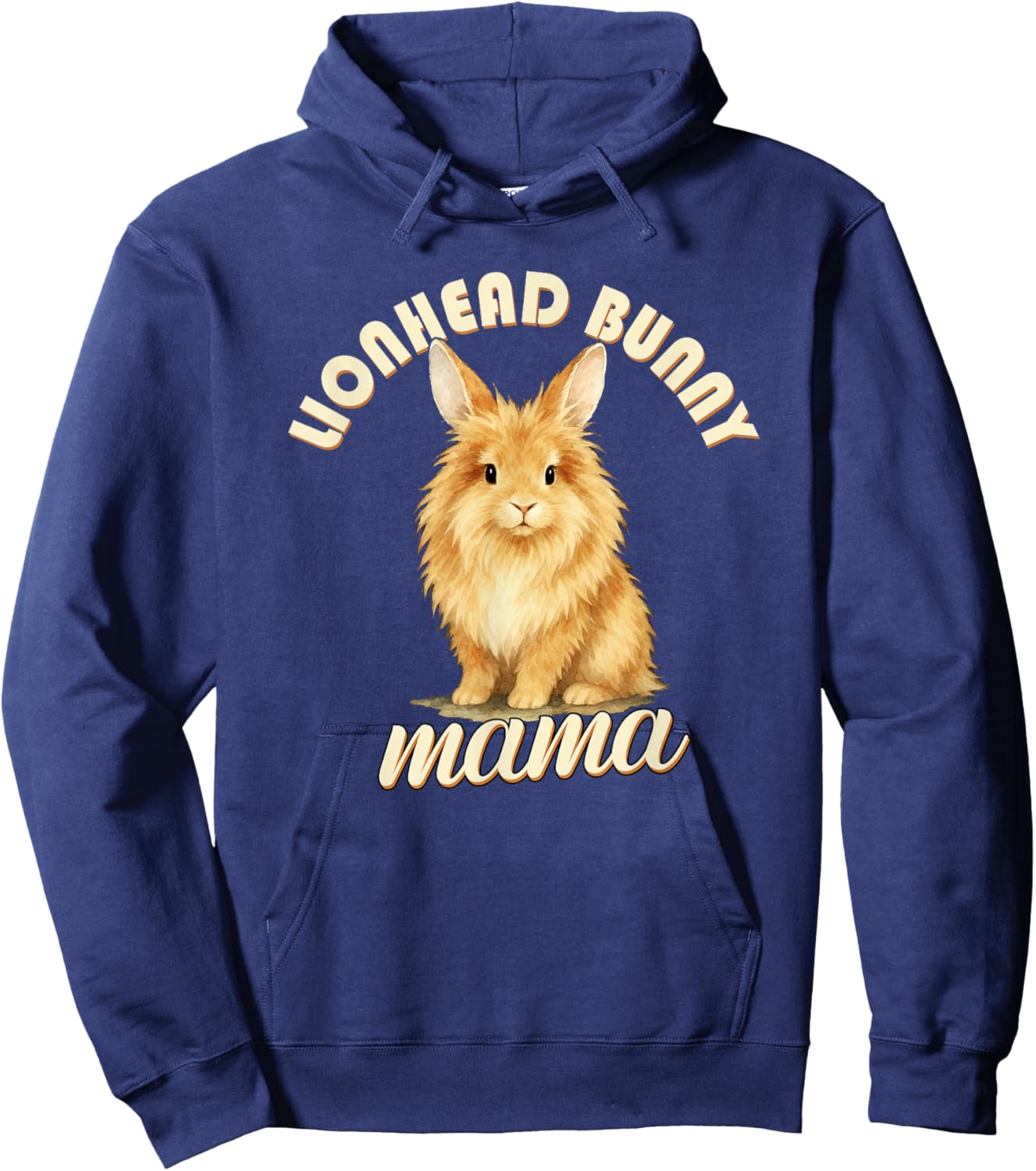 Lionhead Bunny Mama Rabbit Mom Easter Pet Owner Animal Lover Hoodie - Hoodie | Navy
