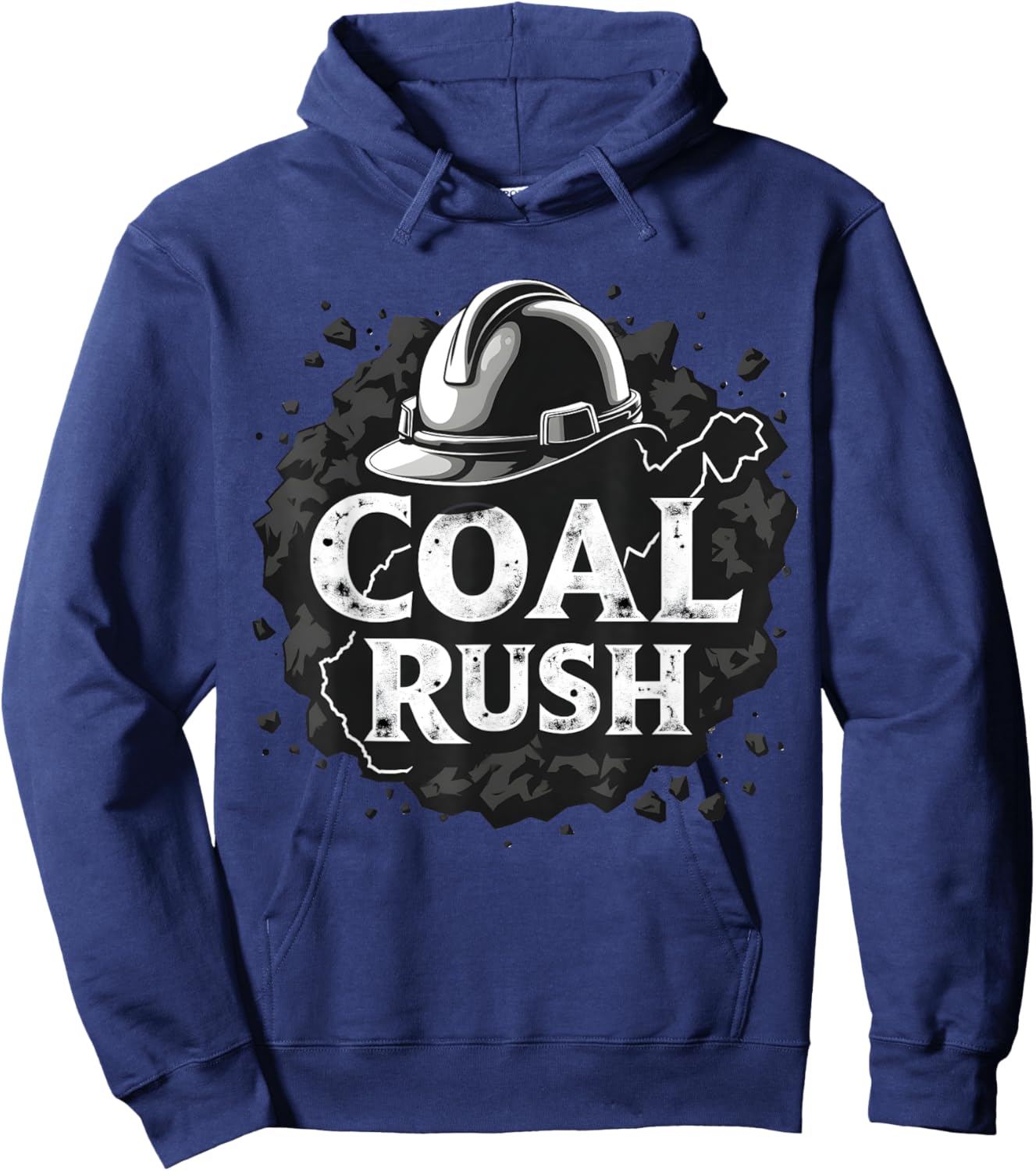 West Virginia Coal Rush Hard Hat Manufacturing Day Labor Day Hoodie - Hoodie | Navy
