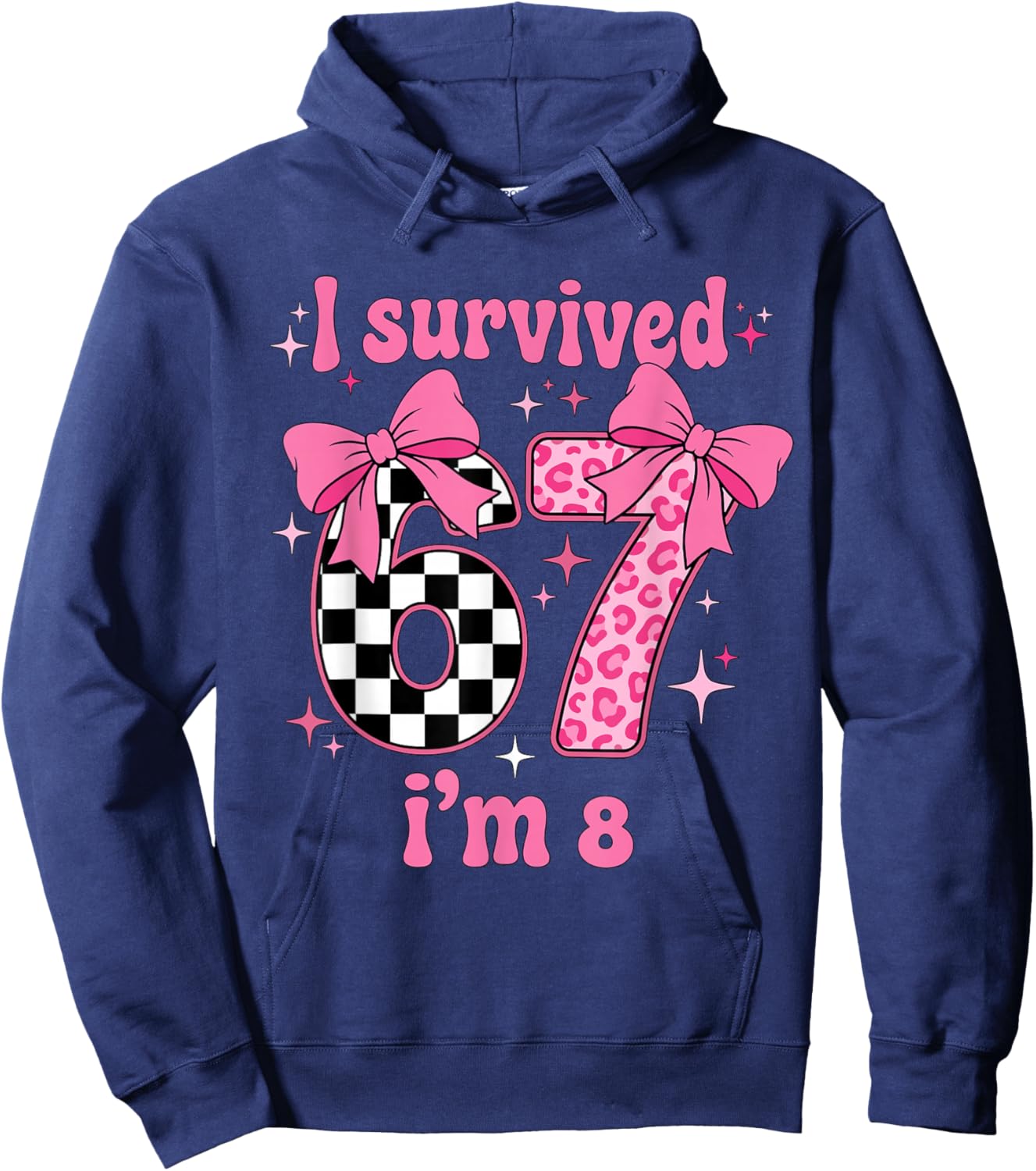 8th Birthday Boy I'm 8 Year Old Six Seven Bruh 6 7 Hoodie - Hoodie | Navy