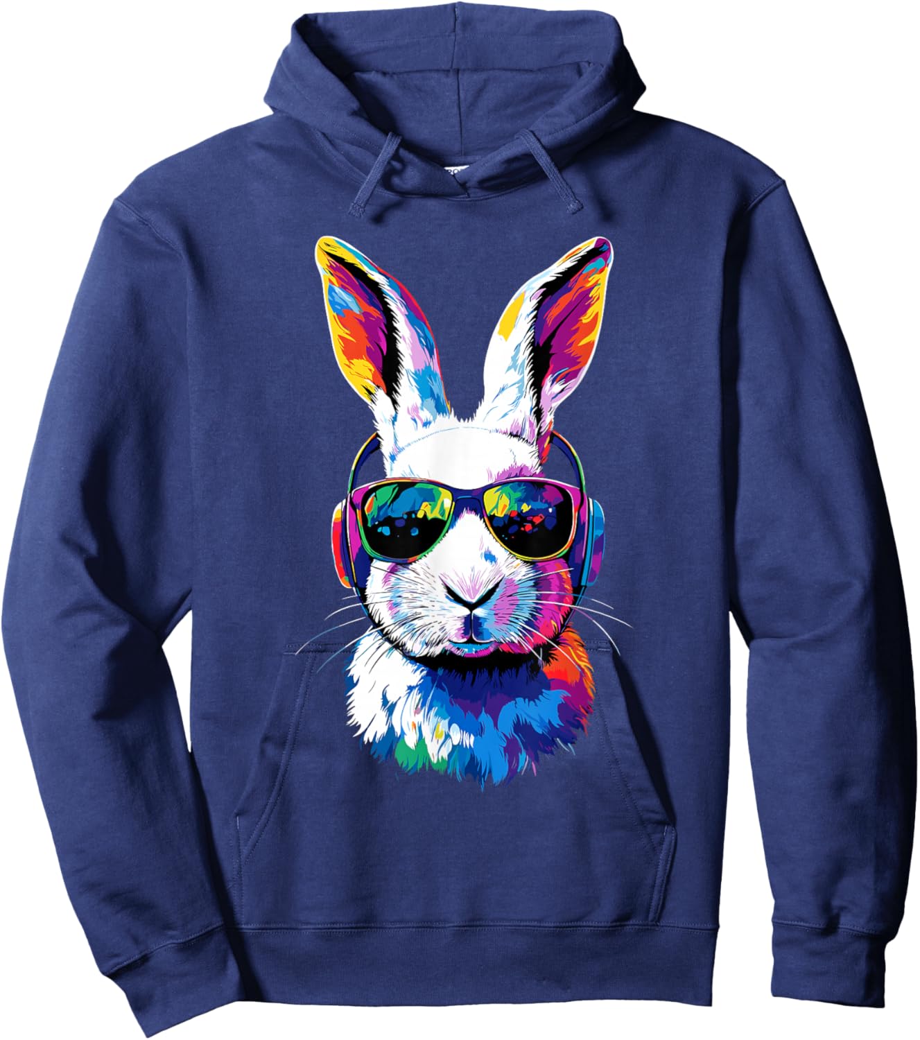 Rabbit Snow Hare Hare Fleece Hare White Rabbit Hoodie - Hoodie | Navy