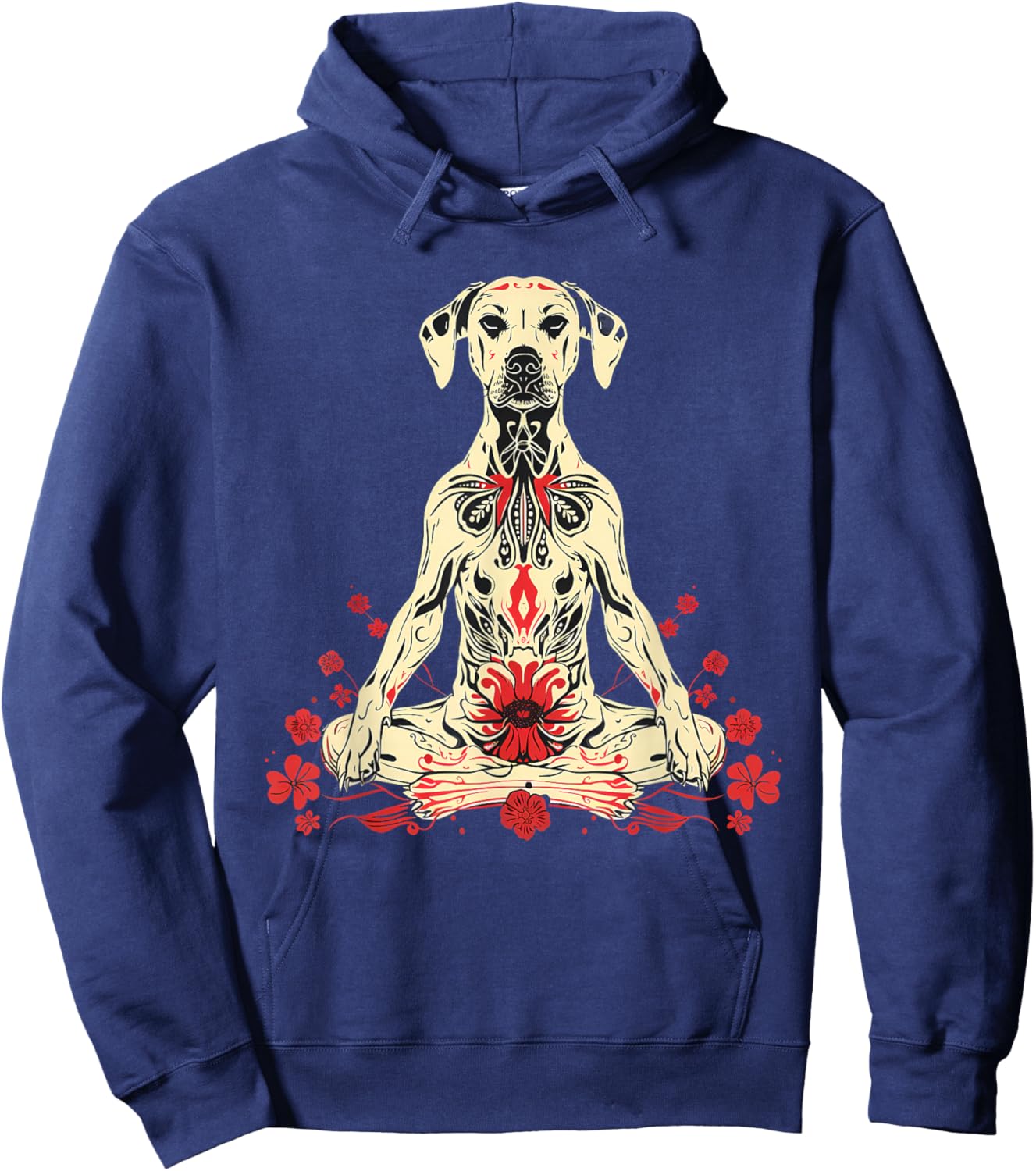 Dog Buddha Meditation Spiritual Yoga Buddhist Spirituality Hoodie - Hoodie | Navy
