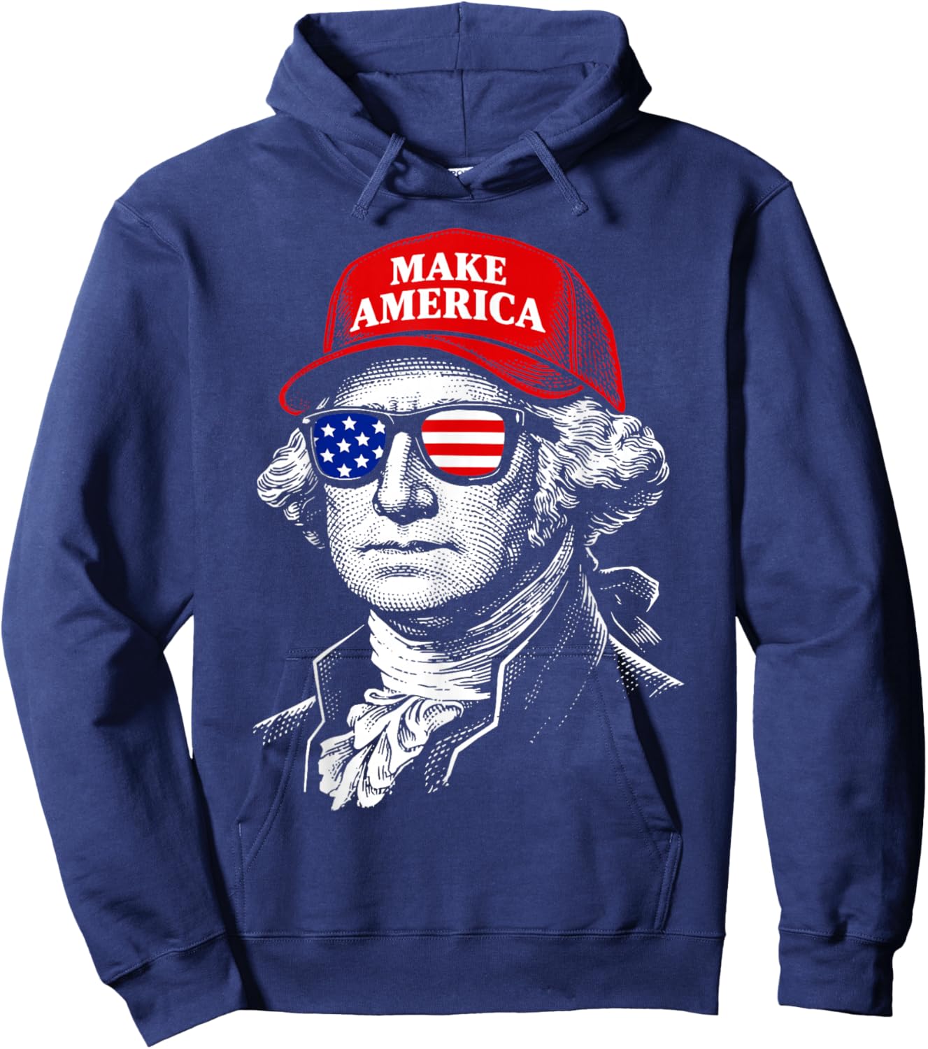 George Washington Make America Hoodie - Hoodie | Navy