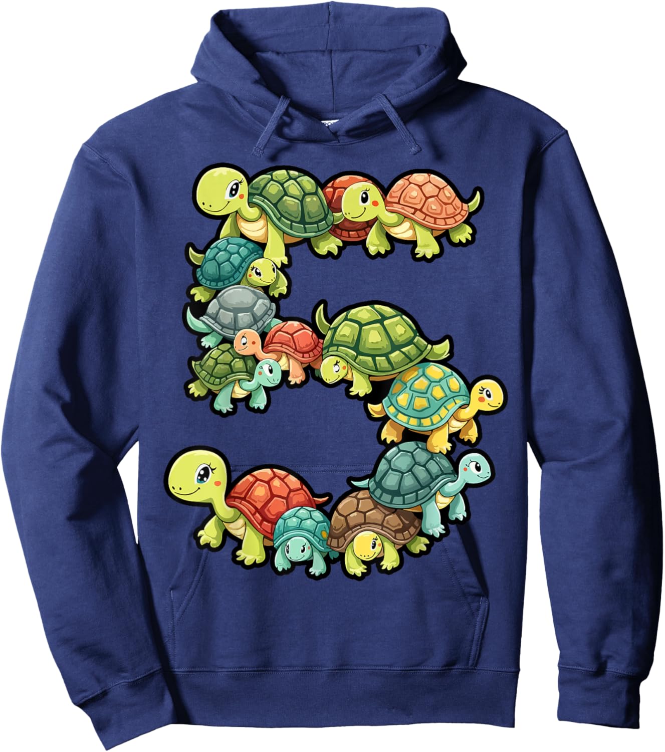 5th Birthday Sea Turtle Tortoise Theme Party 5 Year Old Hoodie - Hoodie | Navy