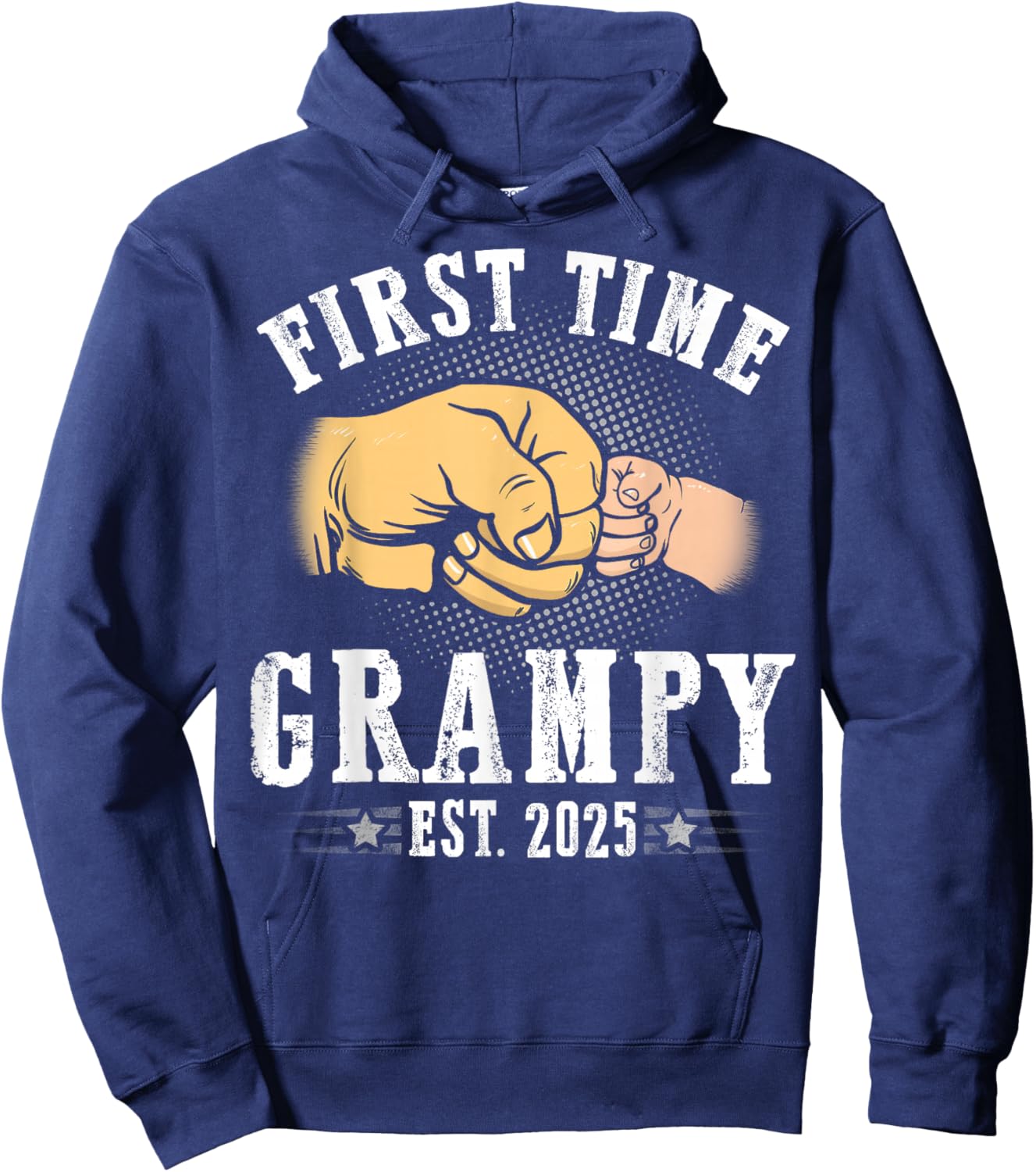 First time Grampy Est 2025 Father's Day Soon To Be Grampy Hoodie - Hoodie | Navy