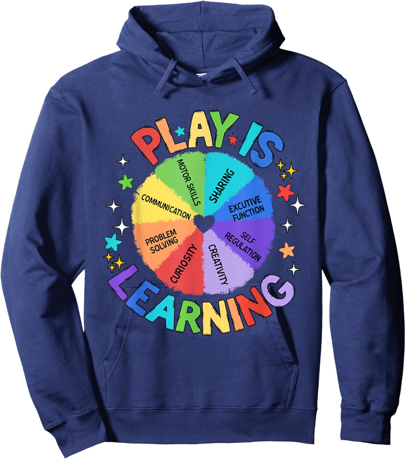 Play Is Learning Teacher Back To School First Day Of School Women Kids Hoodie - Hoodie | Navy