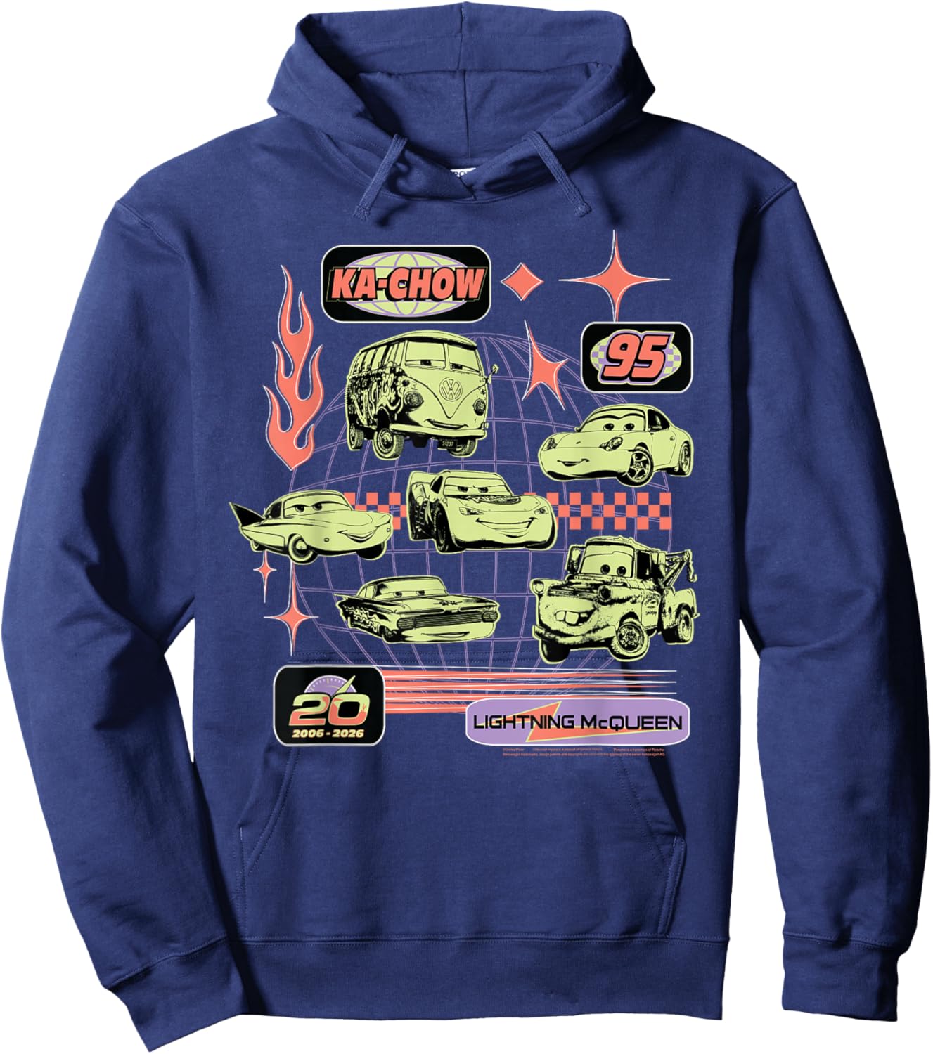 Disney and Pixar's Cars 20th Anniversary Lightning & Friends Hoodie - Hoodie | Navy