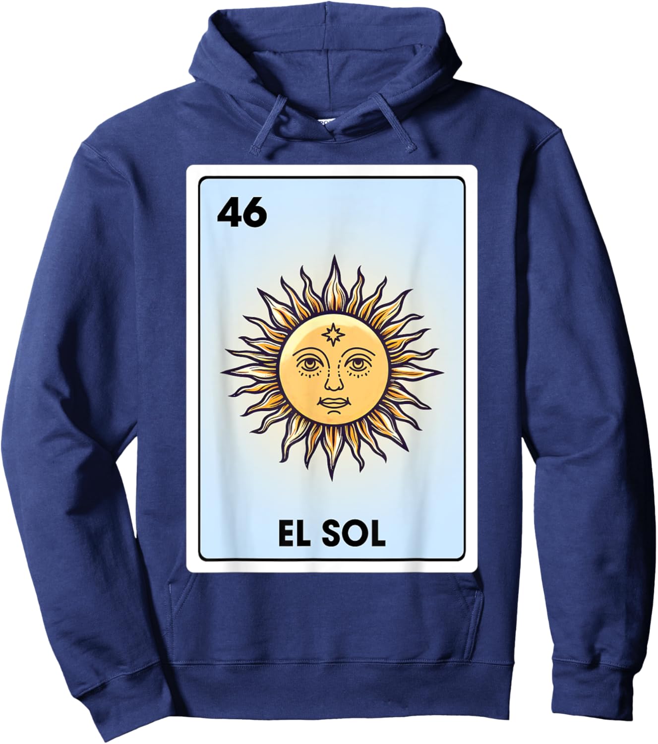 El Sol Mexican Sun Latina Chicana Chibi Bingo Card Hoodie - Hoodie | Navy