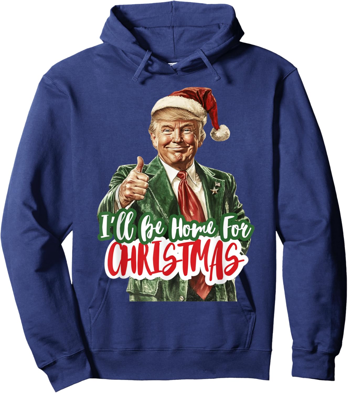 I'll Be Home For Christmas Xmas 2024 Men Women Kid Black Hoodie - Hoodie | Navy