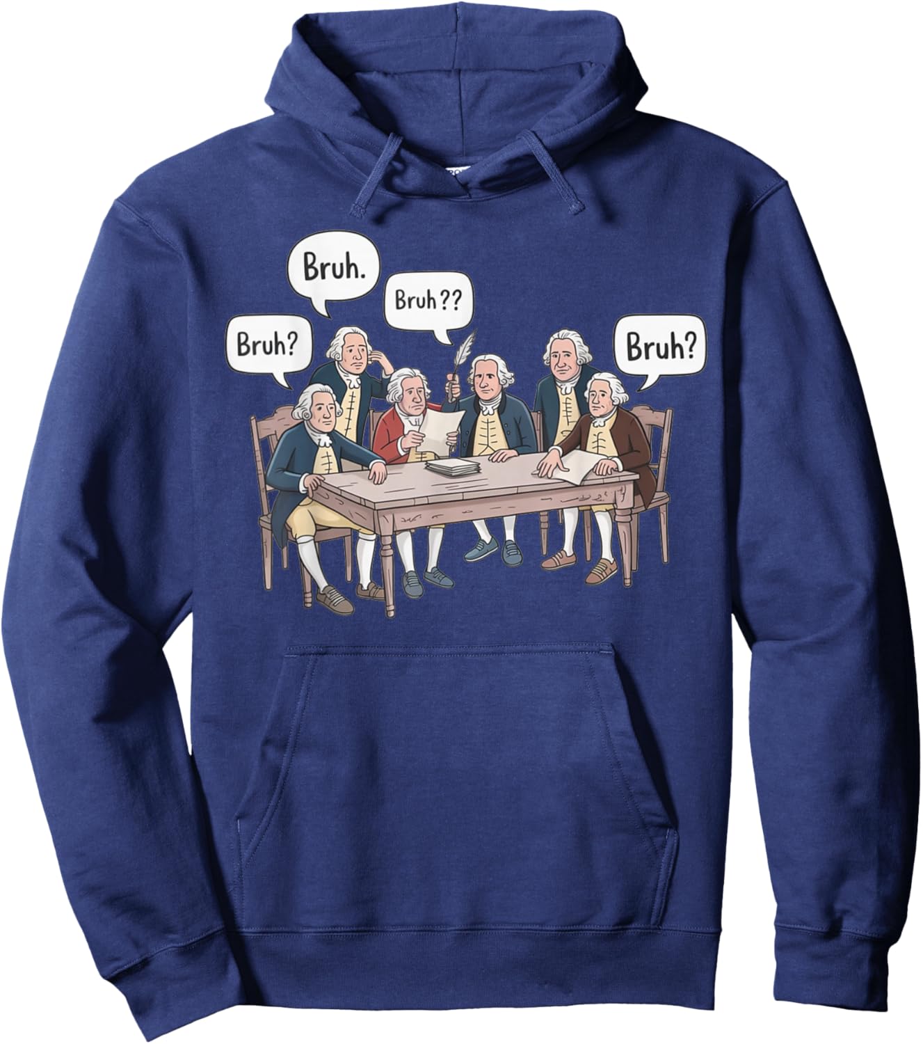 Funny History Teacher Founding Fathers Historical Humor Hoodie - Hoodie | Navy