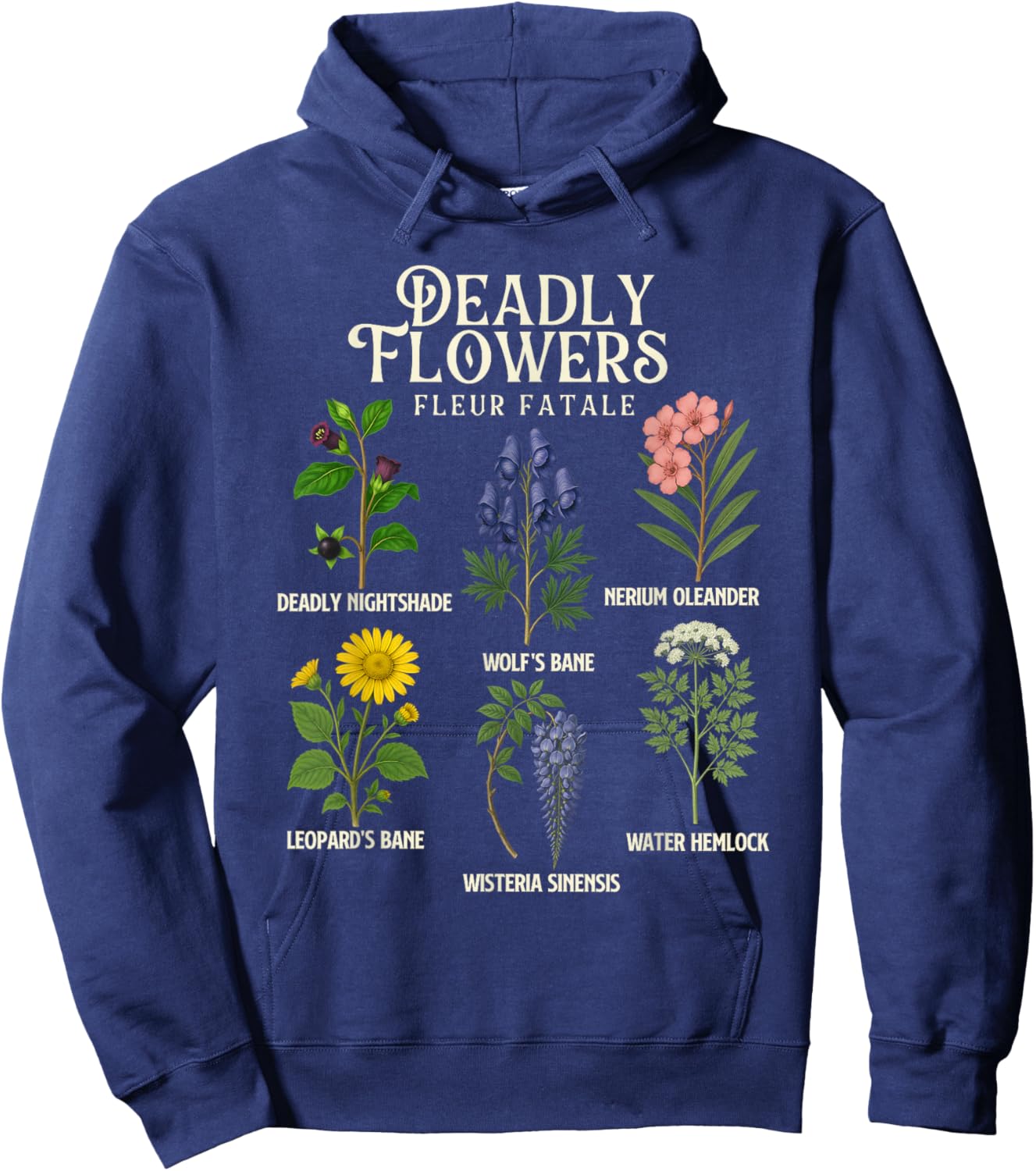 Deadly Flowers - Spooky Halloween Plant Lover Gardening Hoodie - Hoodie | Navy