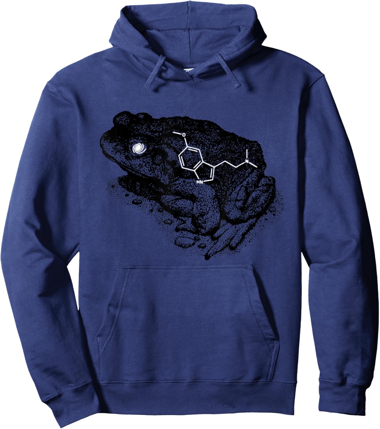 Bufo Alvarius Colorado River Toad Apparel Sonoran Desert Toad Hoodie - Hoodie | Navy