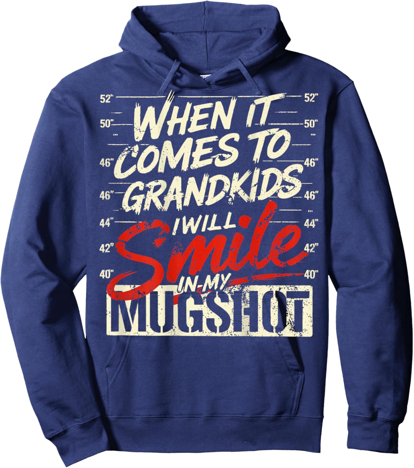(ON Back) When It Comes to My Grandkids I Will Smile Hoodie - Hoodie | Navy