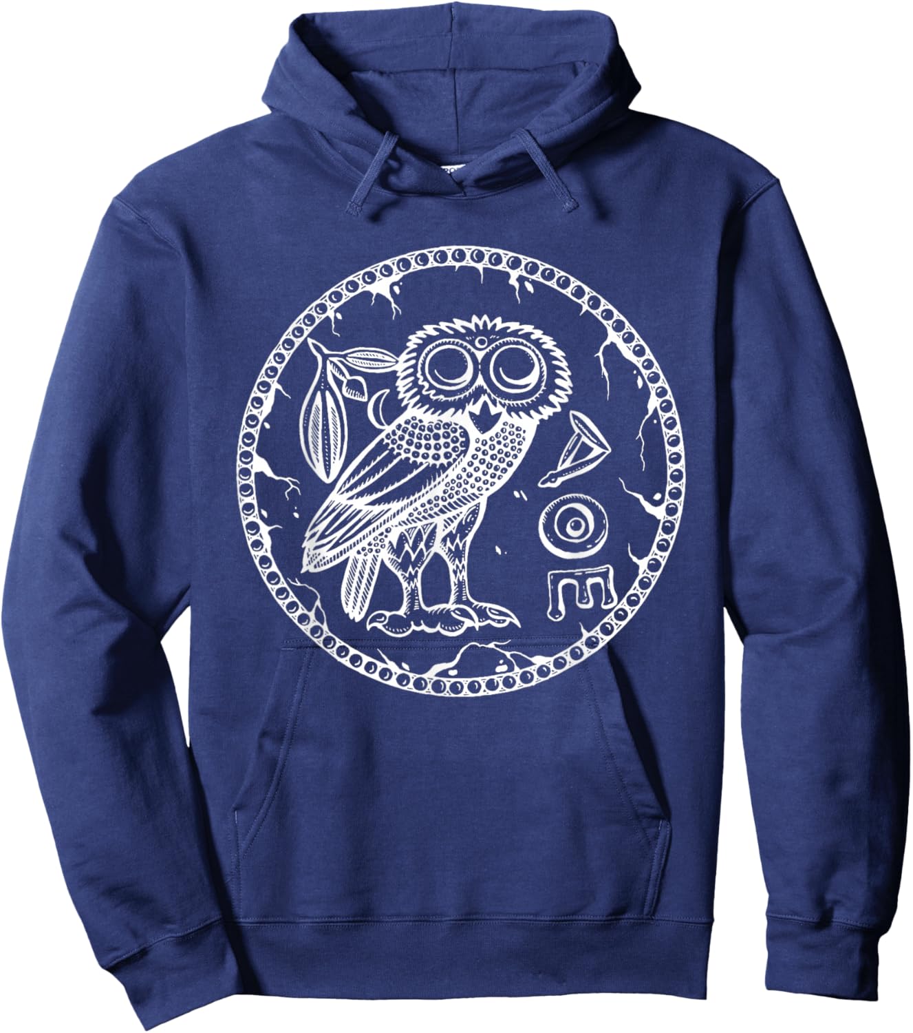 Antikes Athener Eule-Symbol der Athene Hoodie - Hoodie | Navy