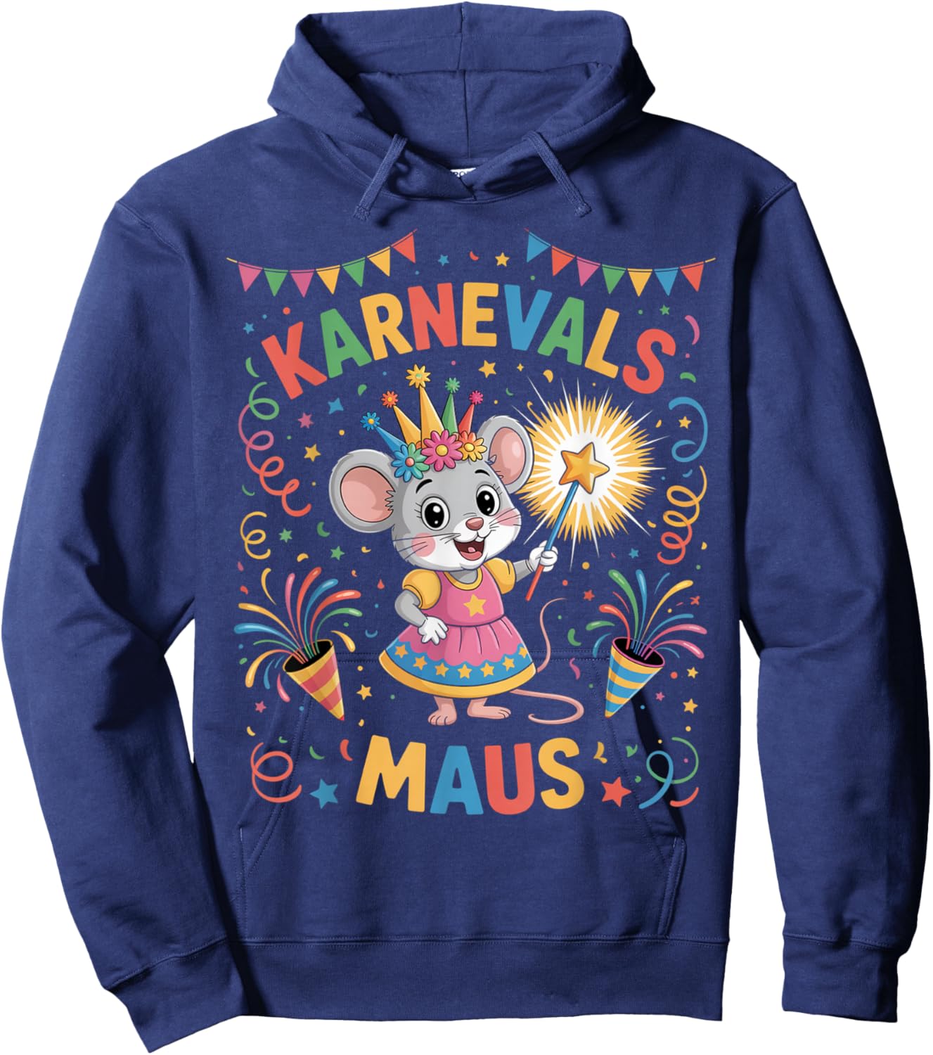 Carnival Mouse Cute Fancy Dress Motif and Children Hoodie - Hoodie | Navy