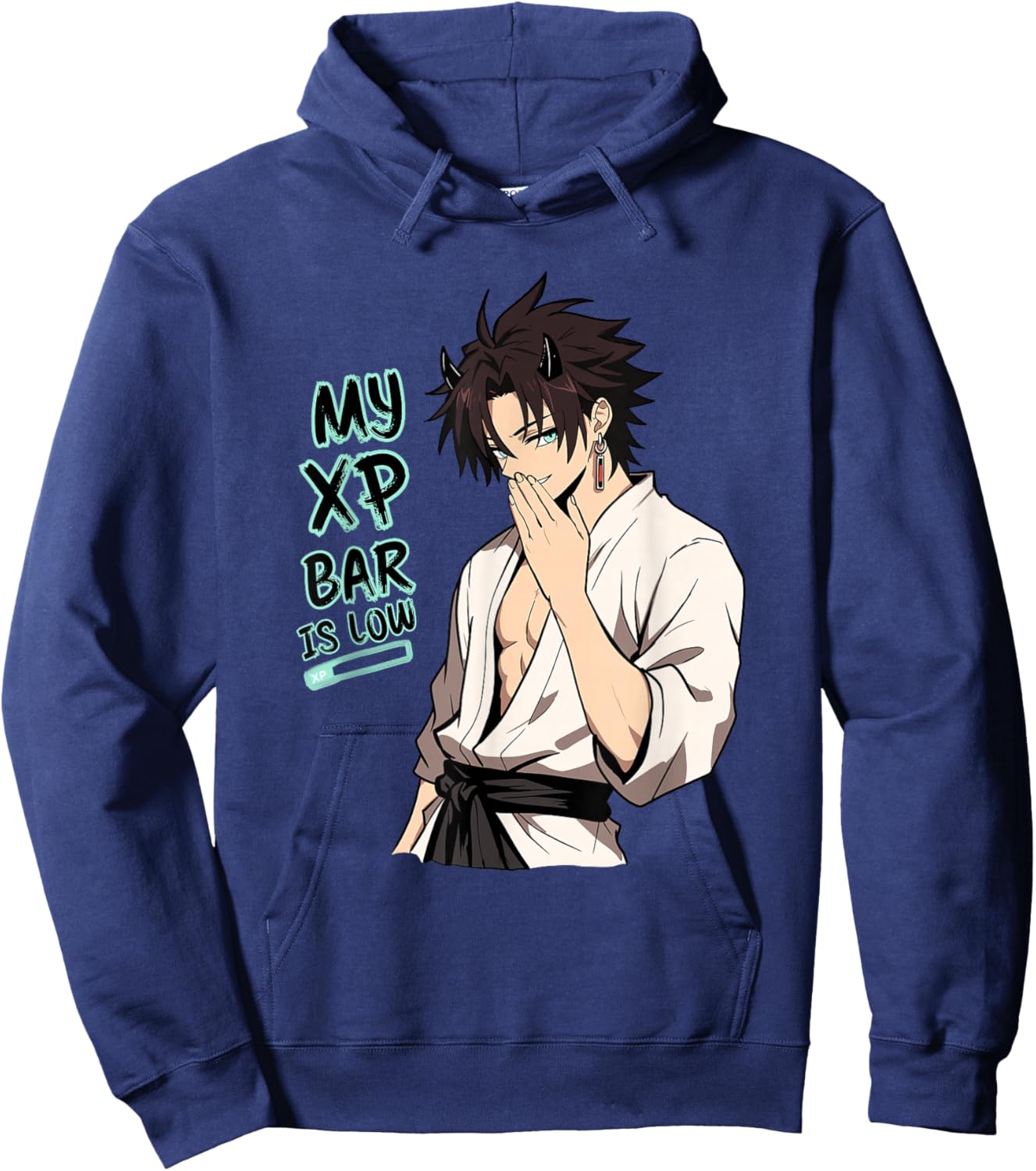 My XP Bar is Low Funny RPG Humor Anime Gamer Hoodie - Hoodie | Navy