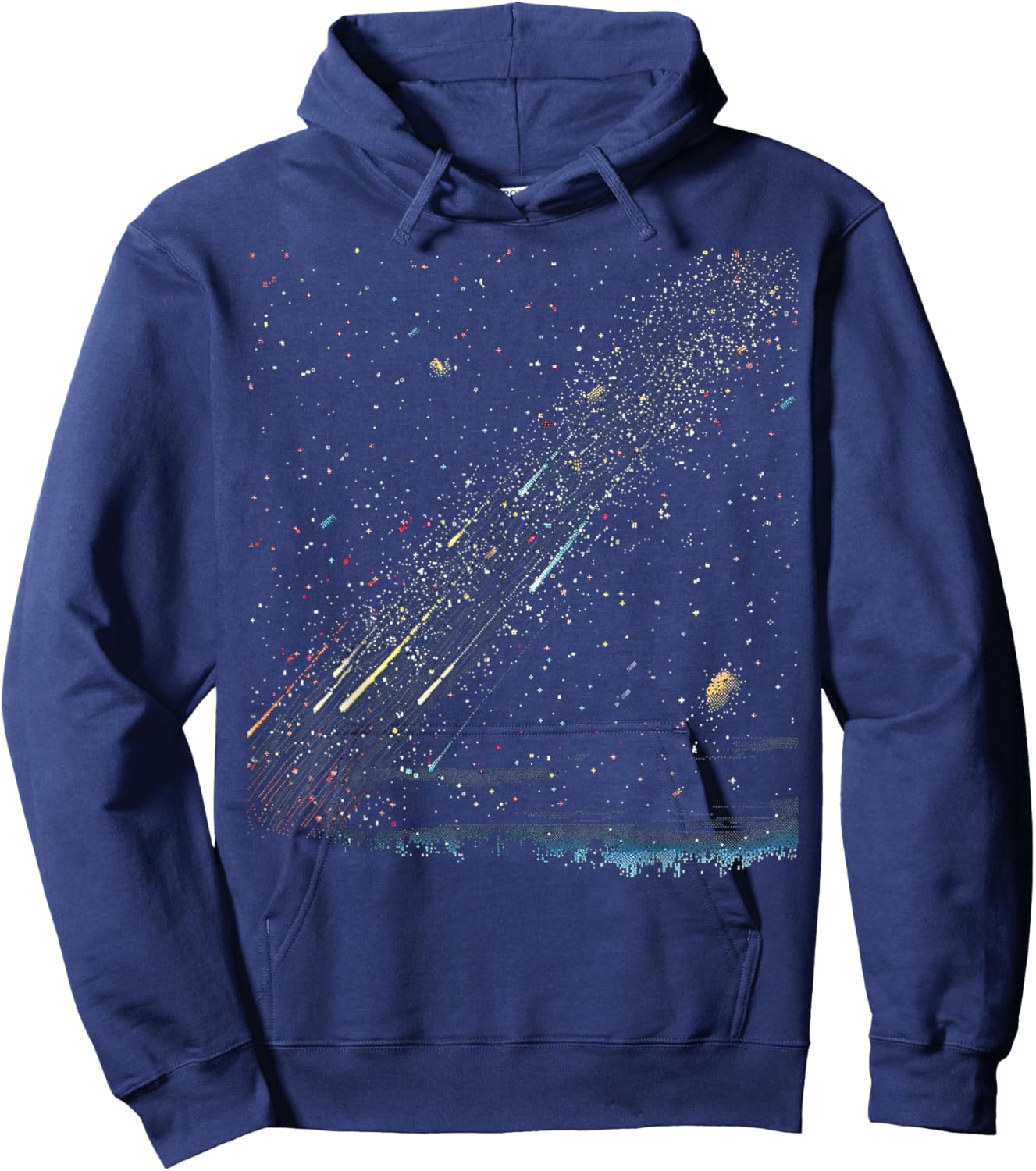 Pixel Meteor Shower Hoodie - Hoodie | Navy