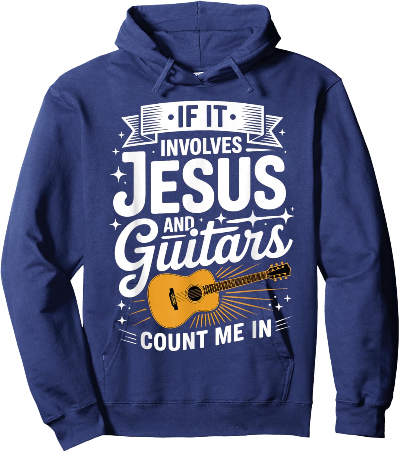 Funny Guitar Design Women Guitarist Guitar Player Hoodie - Hoodie | Navy