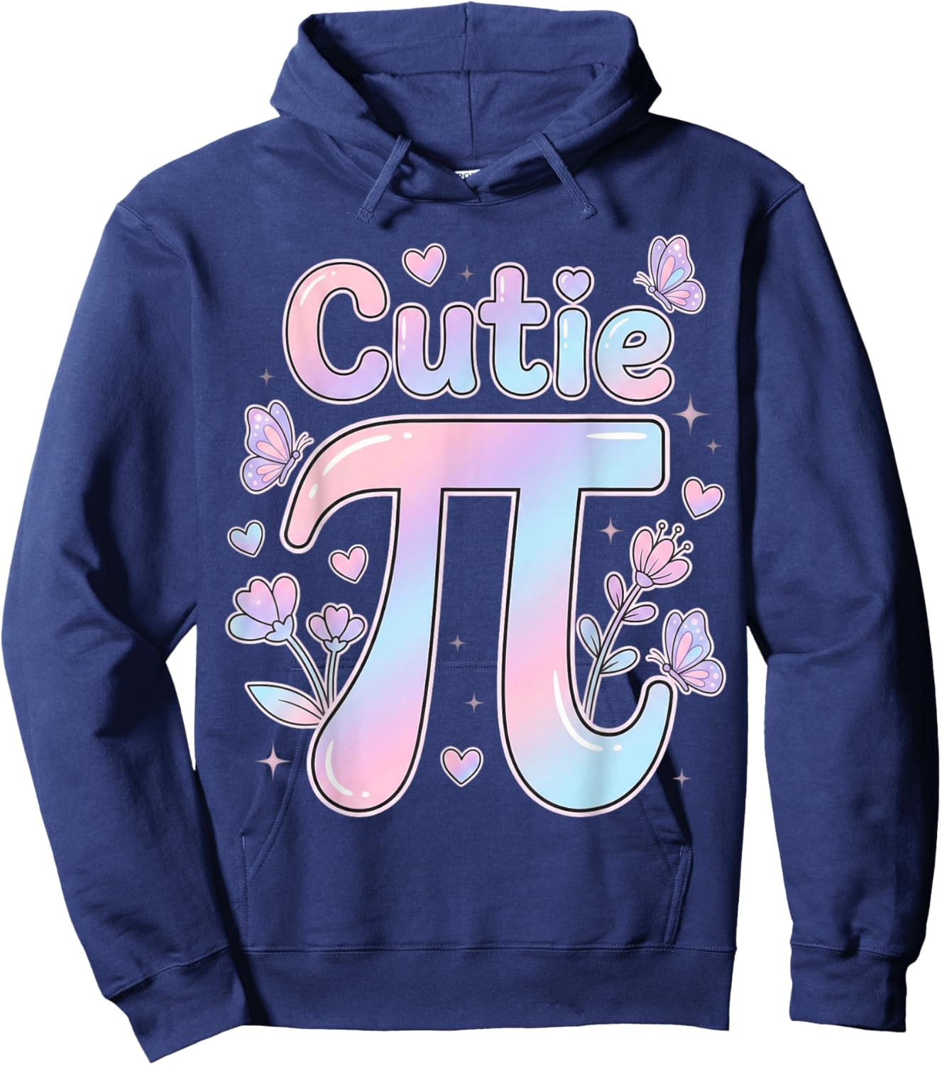 Cutie Pi Day Shirt Women Kids Toddler Math Teacher Student Hoodie - Hoodie | Navy