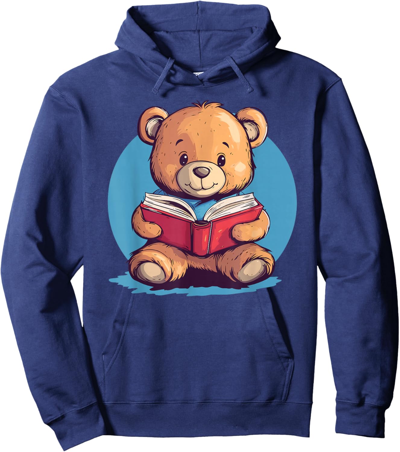 Cute Teddy Bear Reading Time Hoodie - Hoodie | Navy