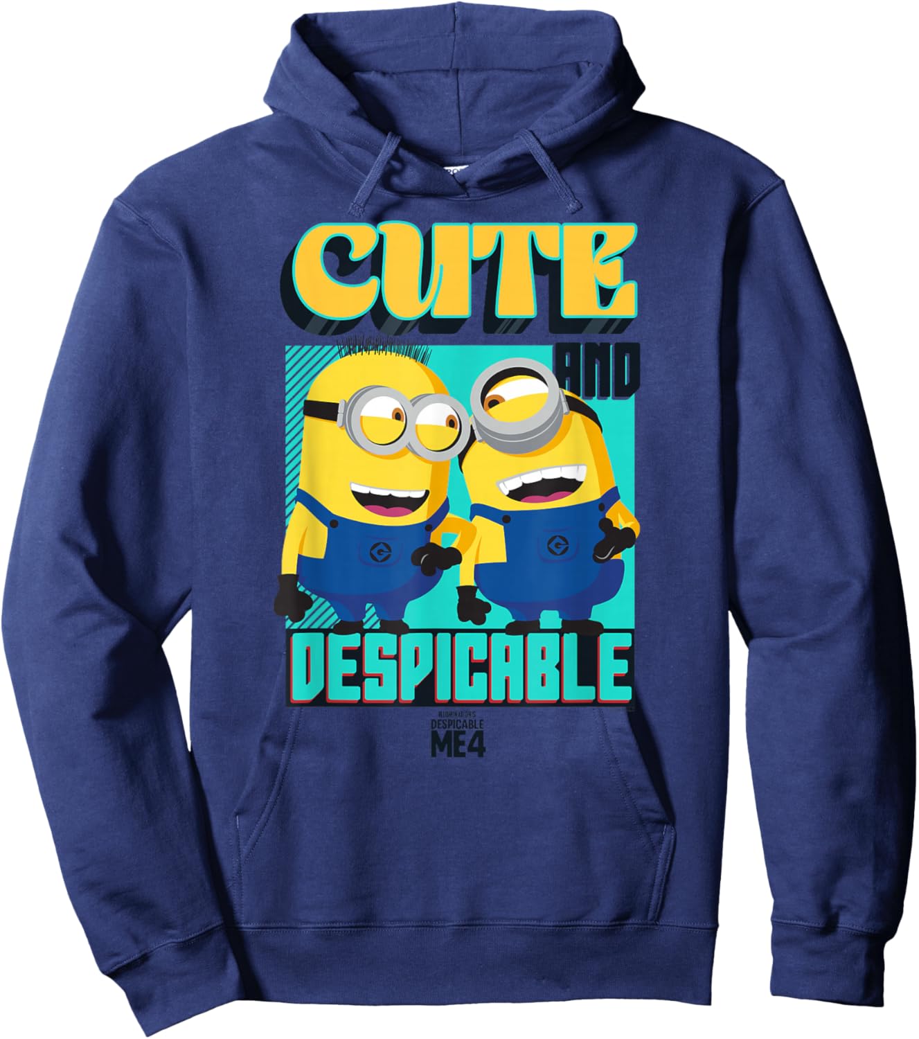 Minions Despicable Me 4 Cute and Despicable Hoodie - Hoodie | Navy