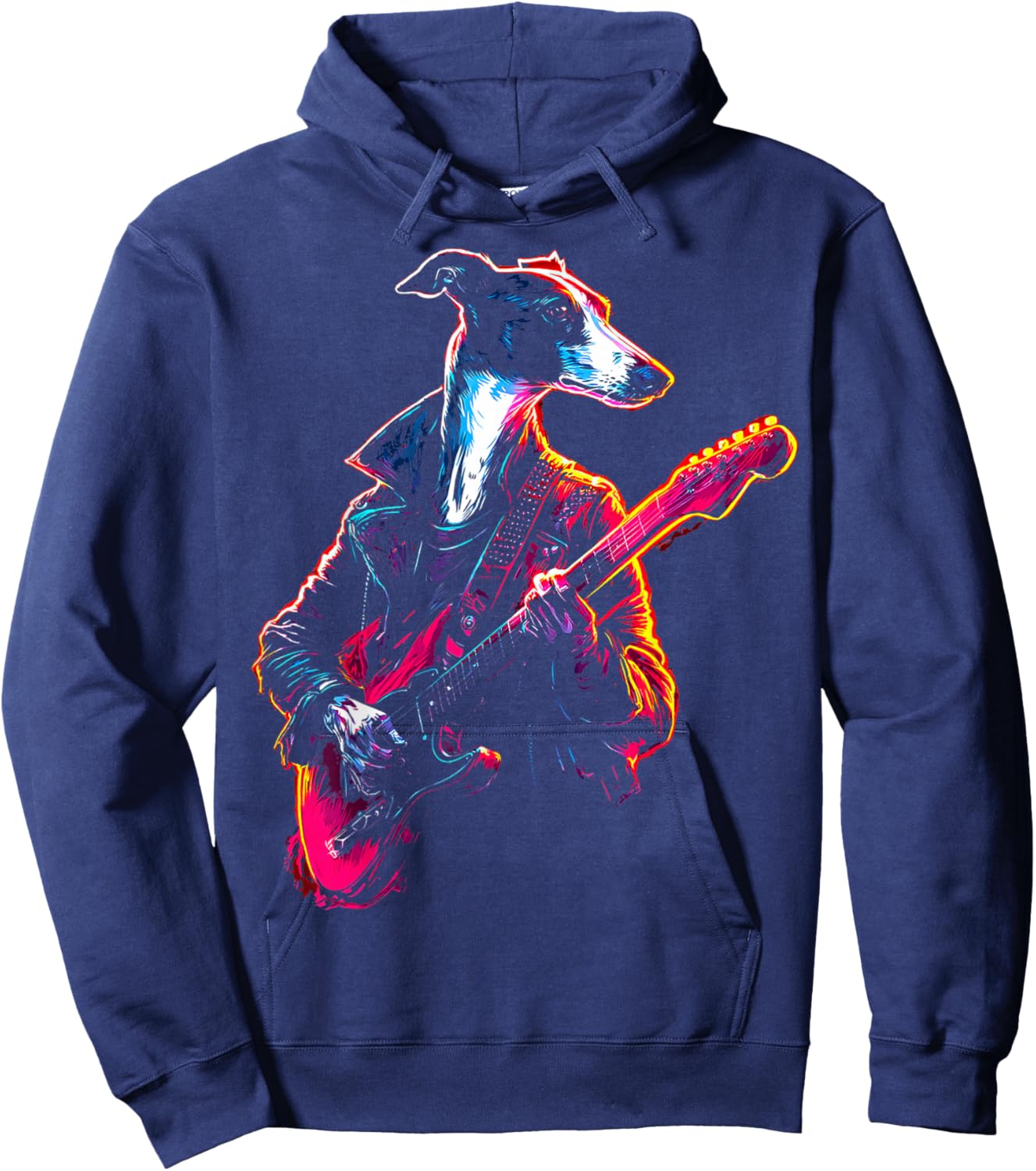 Greyhound Guitar Hoodie - Hoodie | Navy