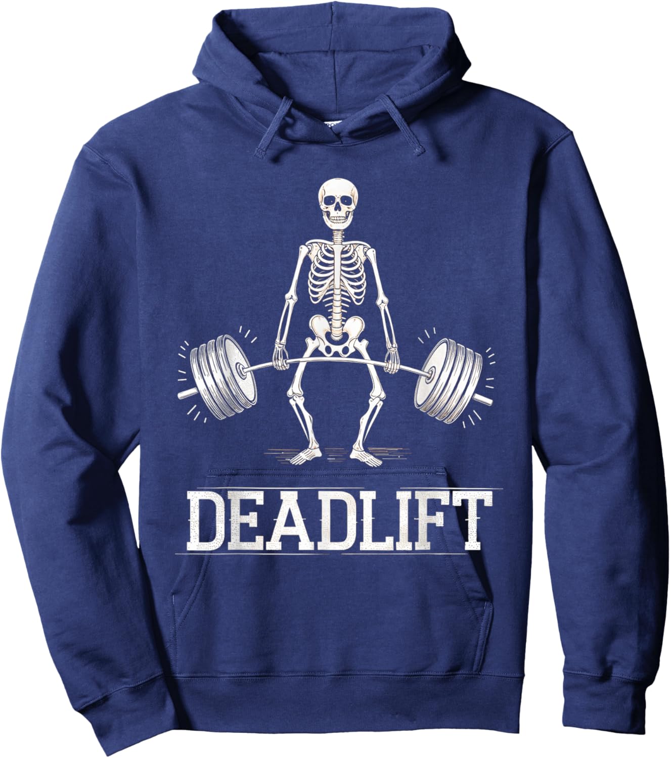 Deadlift Skeleton Weightlifting Fitness Gym Workout Hoodie - Hoodie | Navy