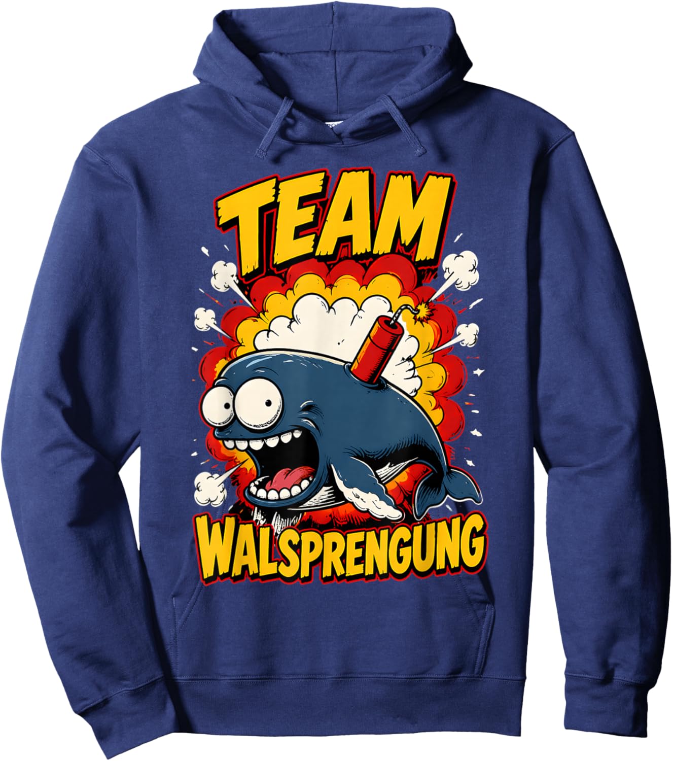 Timmy (Hope) der Buckelwal - Team: Wal Sprengen (Ironie) Hoodie - Hoodie | Navy