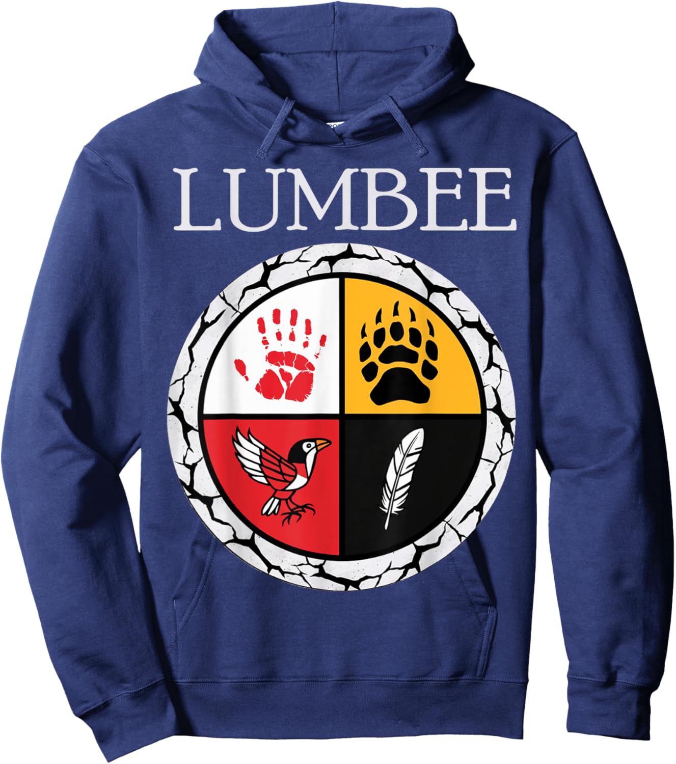Lumbee Tribe Native American Medicine Wheel Hoodie - Hoodie | Navy