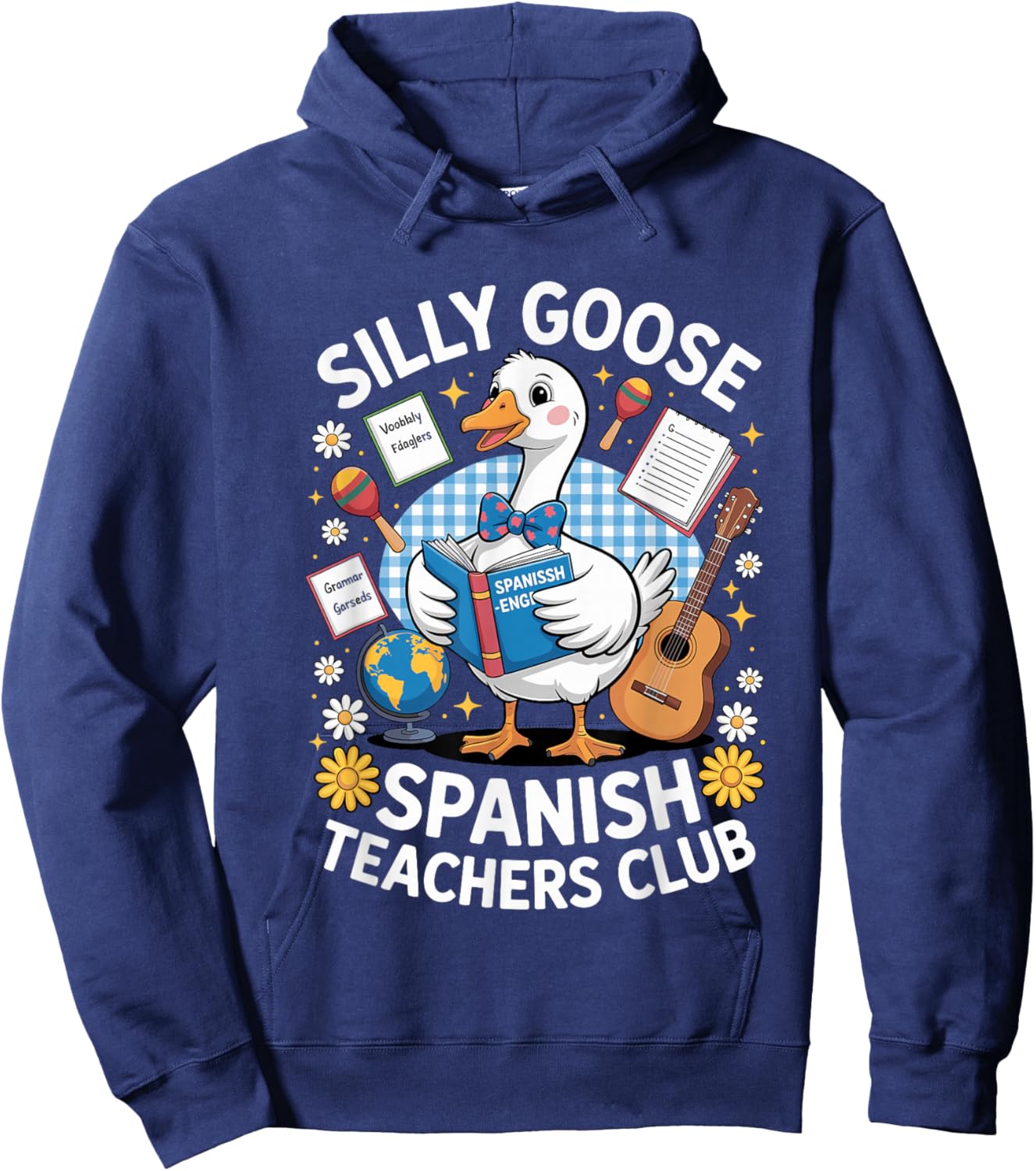 Silly Goose Spanish Teacher Maestra Classroom Vibes Hoodie - Hoodie | Navy
