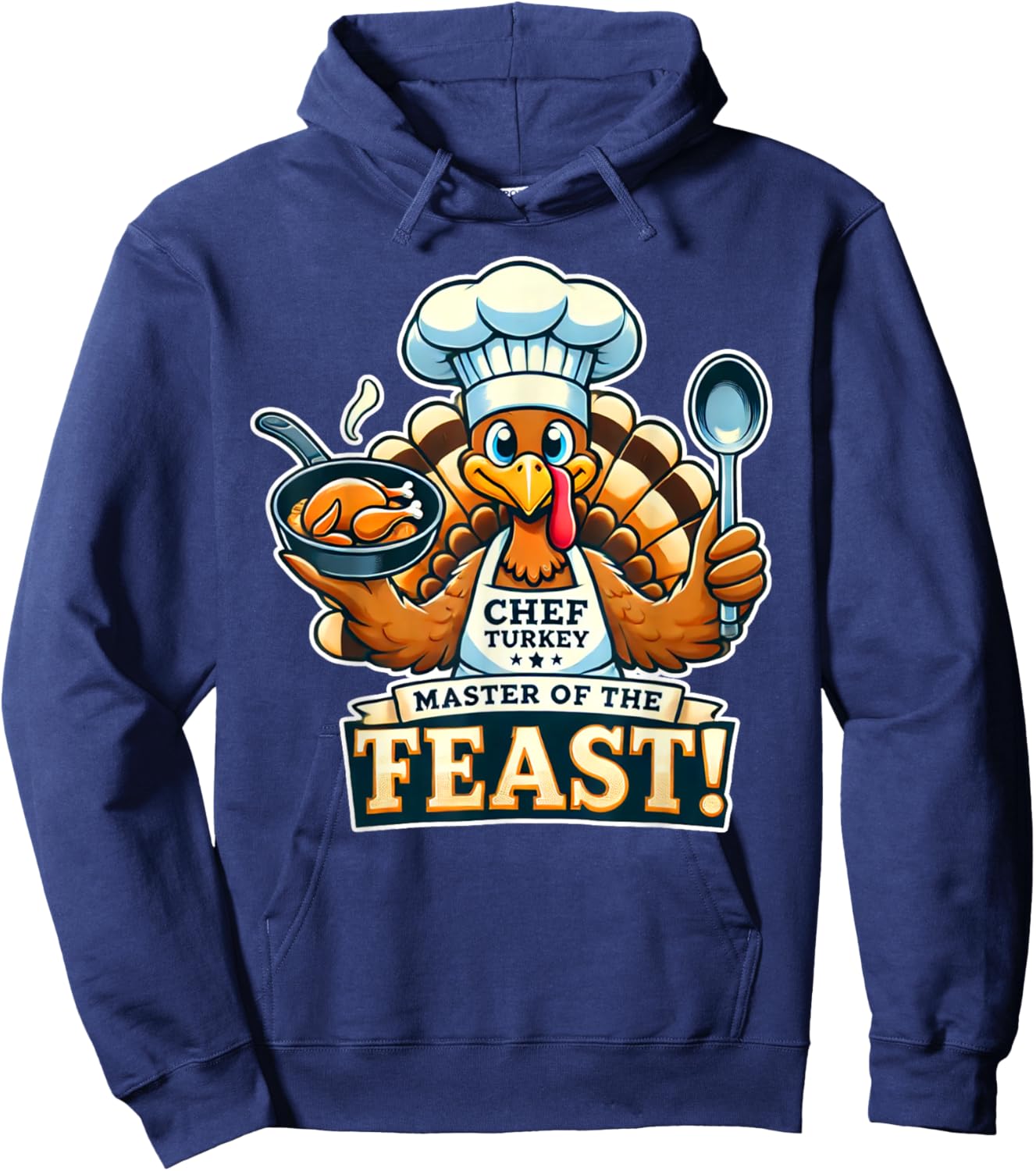 Mom Mother Chef Thanksgiving Hoodie - Hoodie | Navy