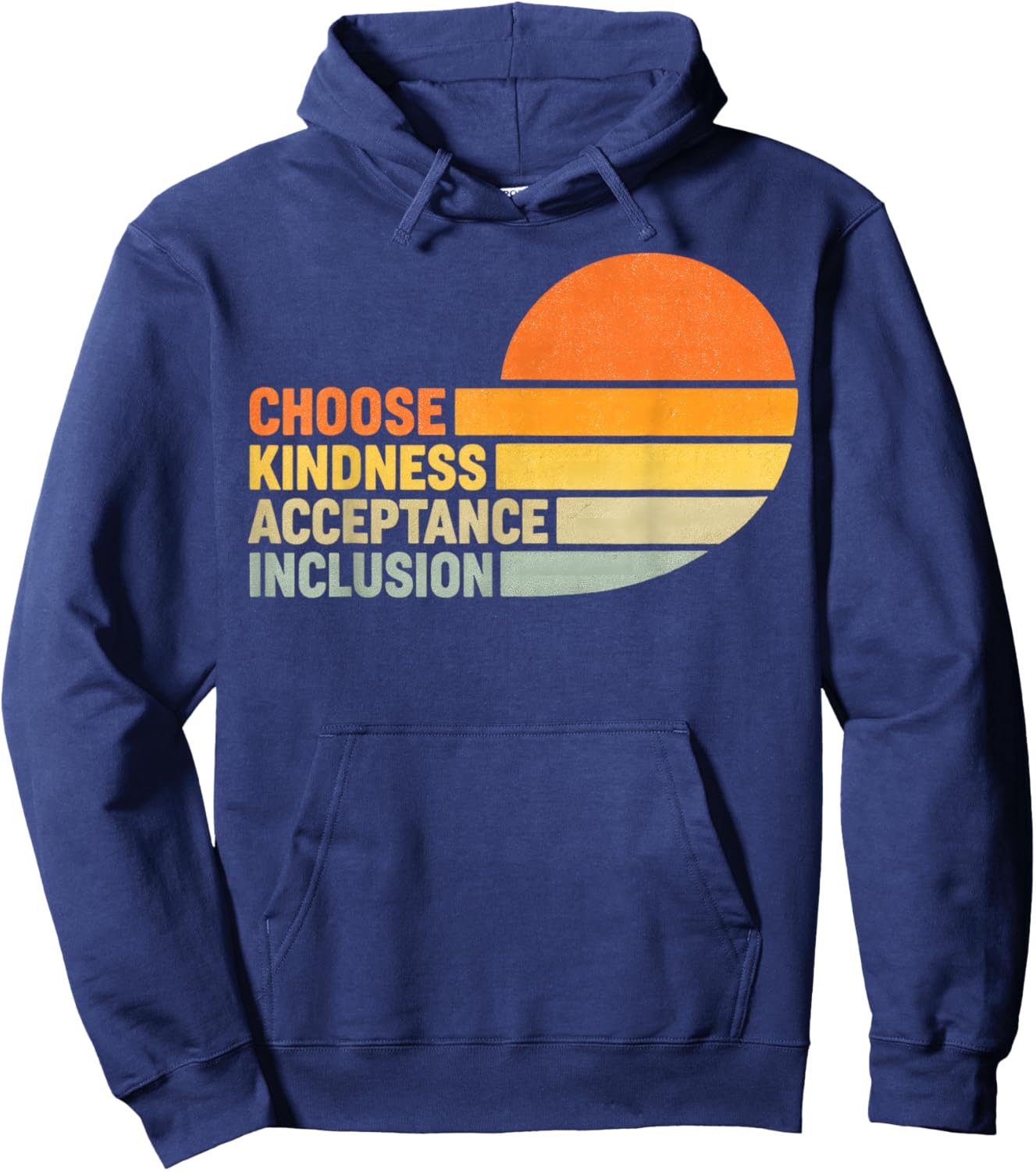 Choose Kindness Acceptation Inclusion Orange Unity Day Hoodie - Hoodie | Navy