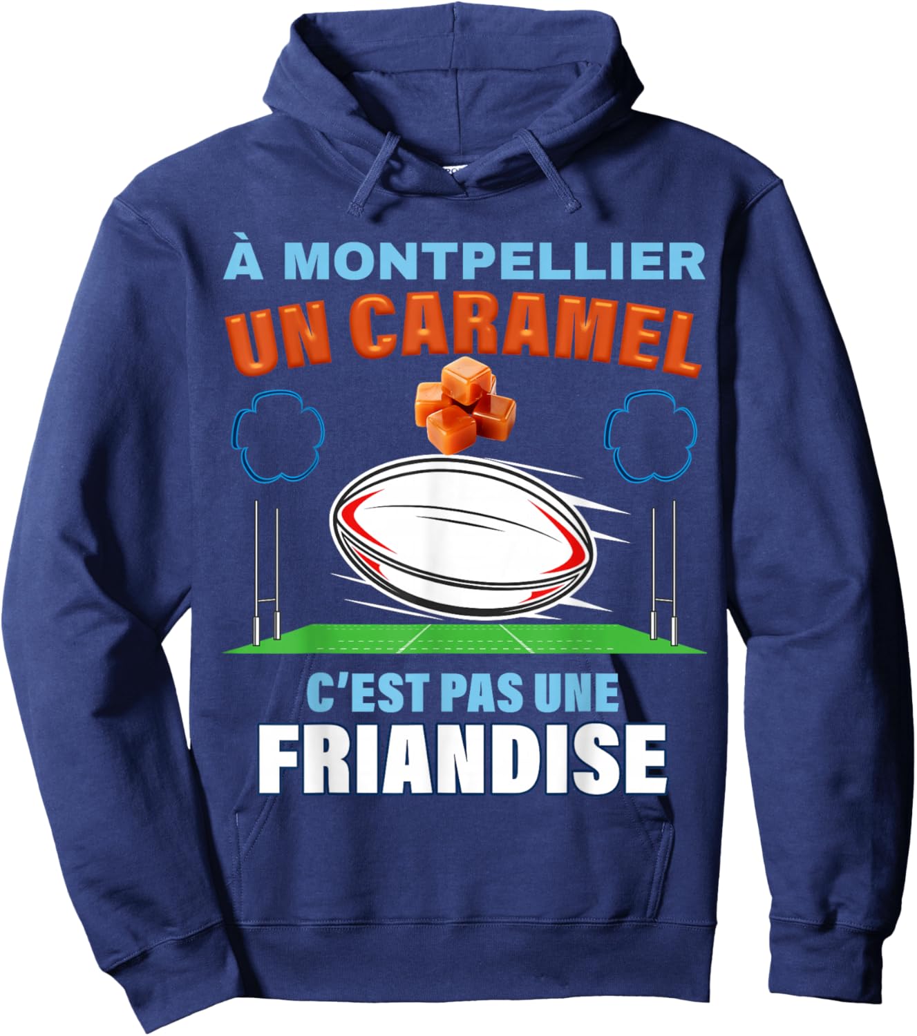 Montpellier Caramel Rugby Humour MHR Men Women Child Hoodie - Hoodie | Navy