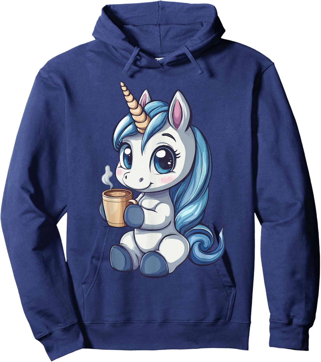 Unicorn Lover Coffee Fantasy Animal Women Unicorn Hoodie - Hoodie | Navy