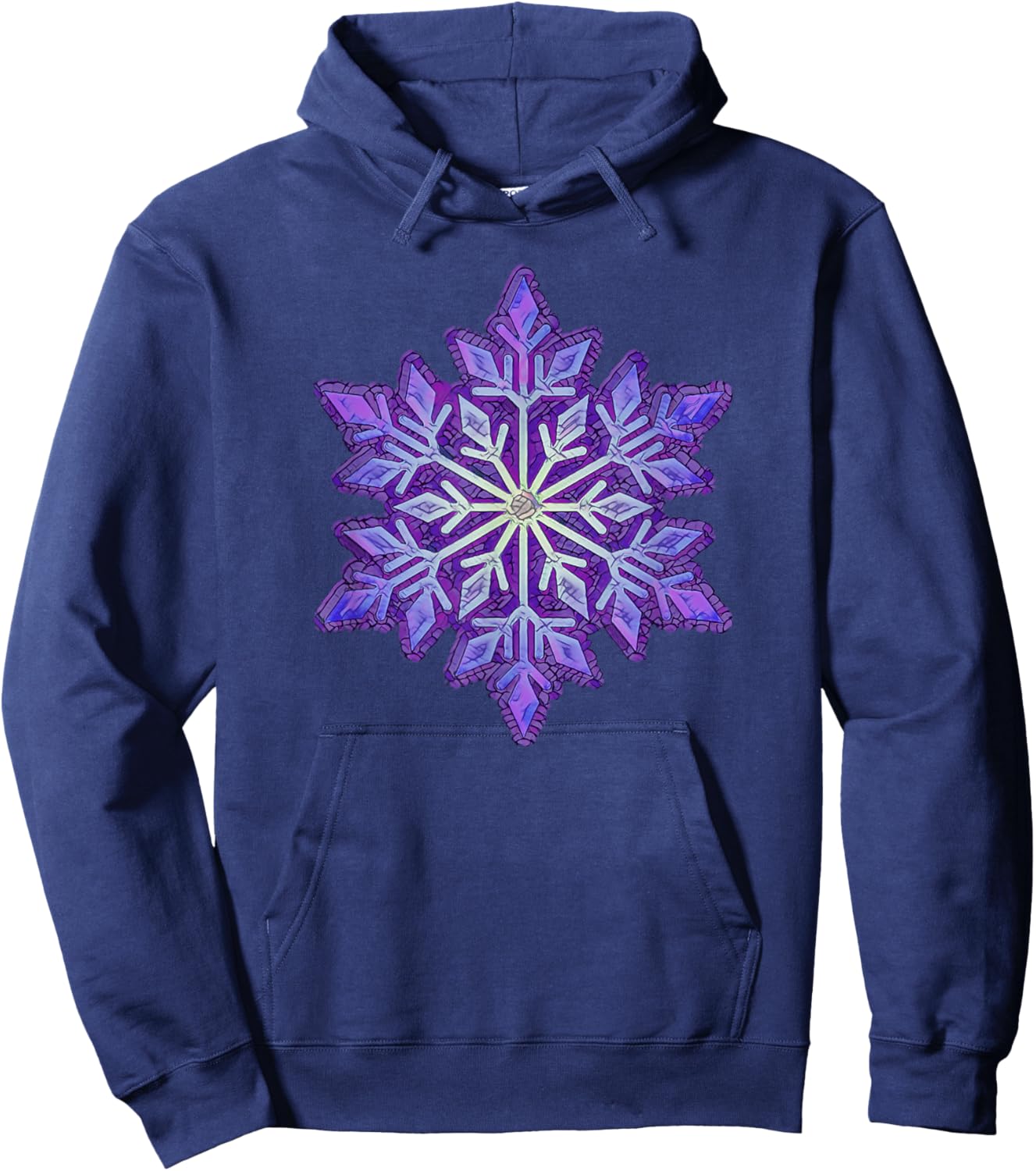 WINTER Snowflake-Purple Hoodie - Hoodie | Navy
