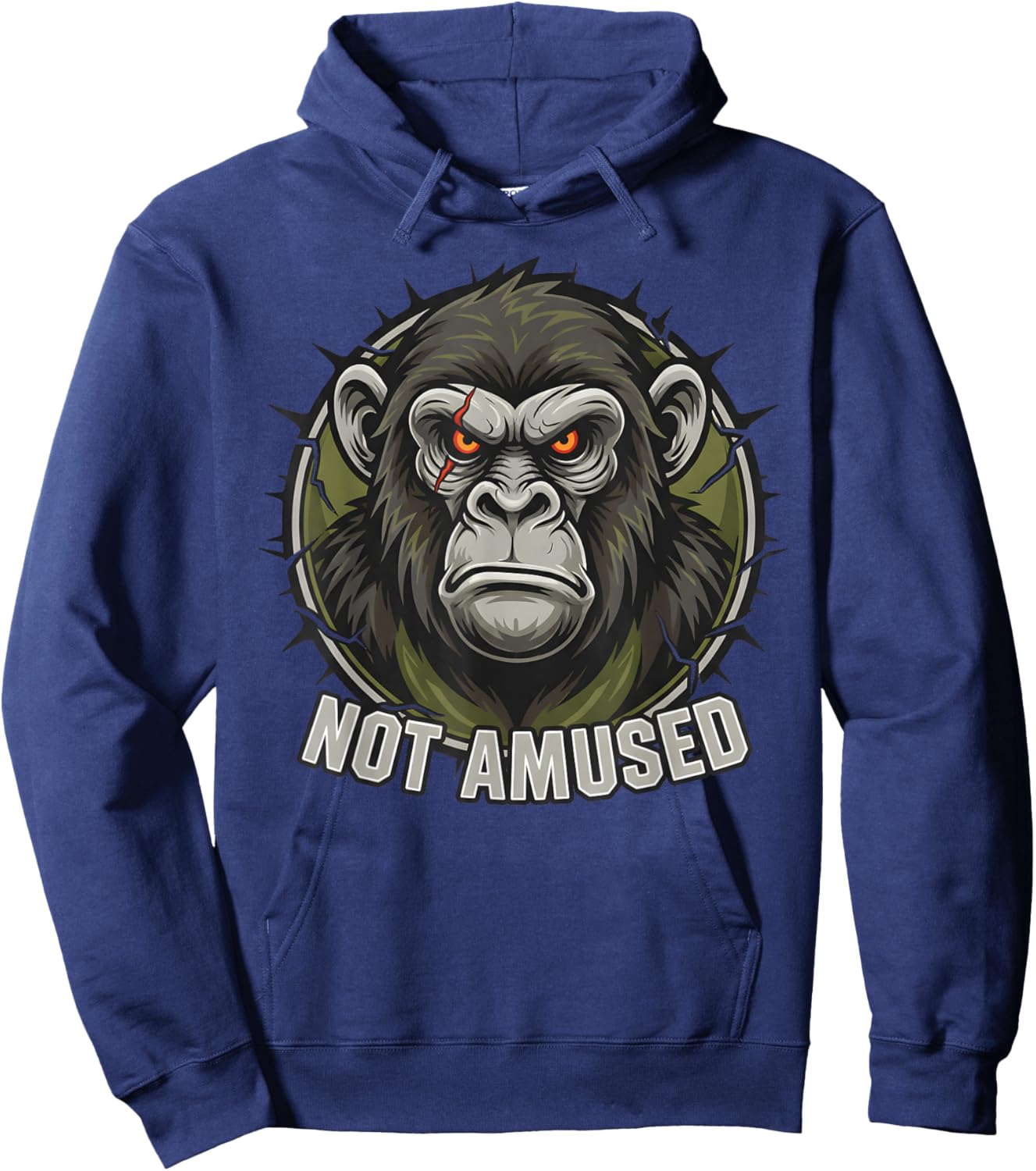 Funny Grumpy Monkey Animal Design Gift Women Kids Hoodie - Hoodie | Navy