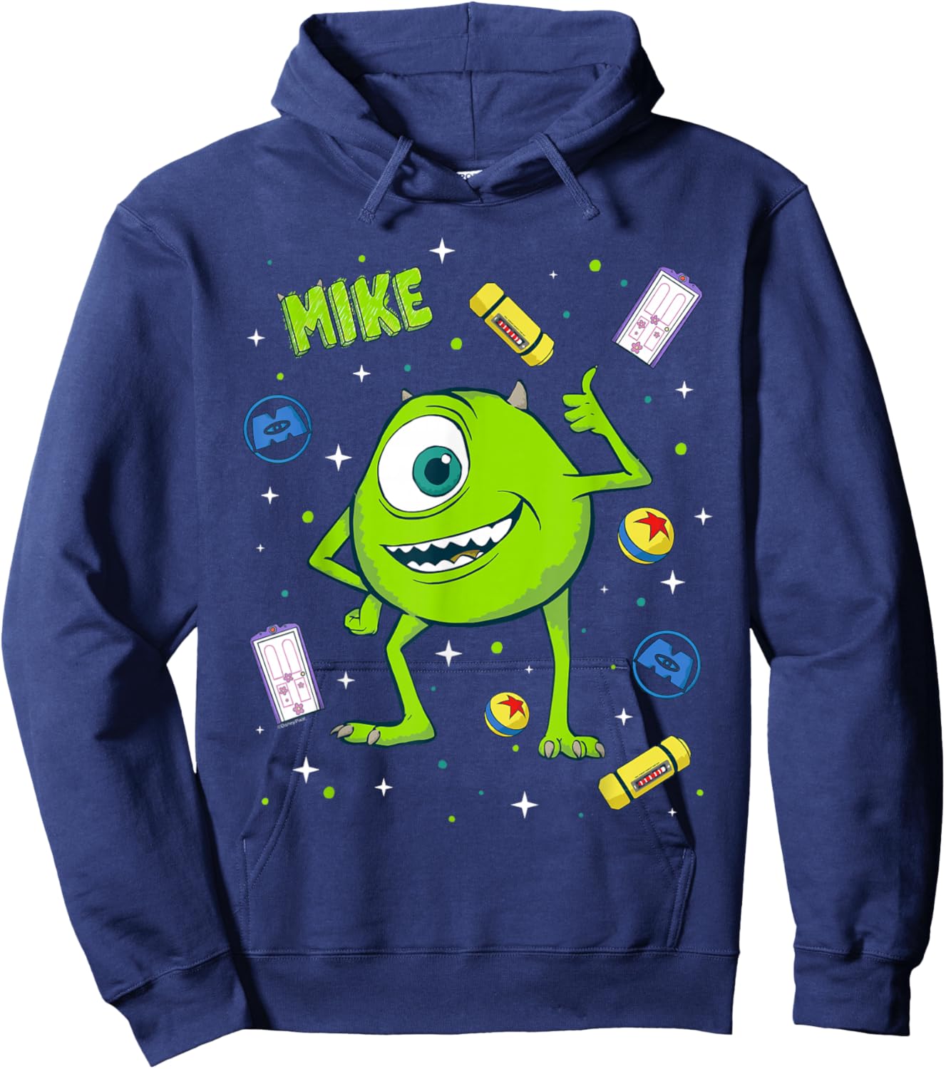 Disney and Pixar's Monsters, Inc. Mike Big Pose Collage Hoodie - Hoodie | Navy