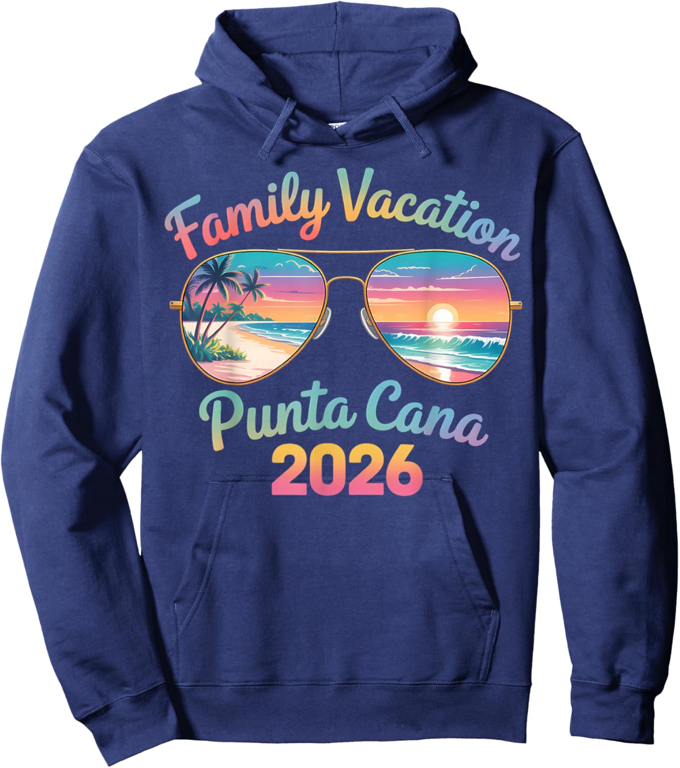 Punta Cana 2026 Family Vacation Matching Beach Trip Hoodie - Hoodie | Navy