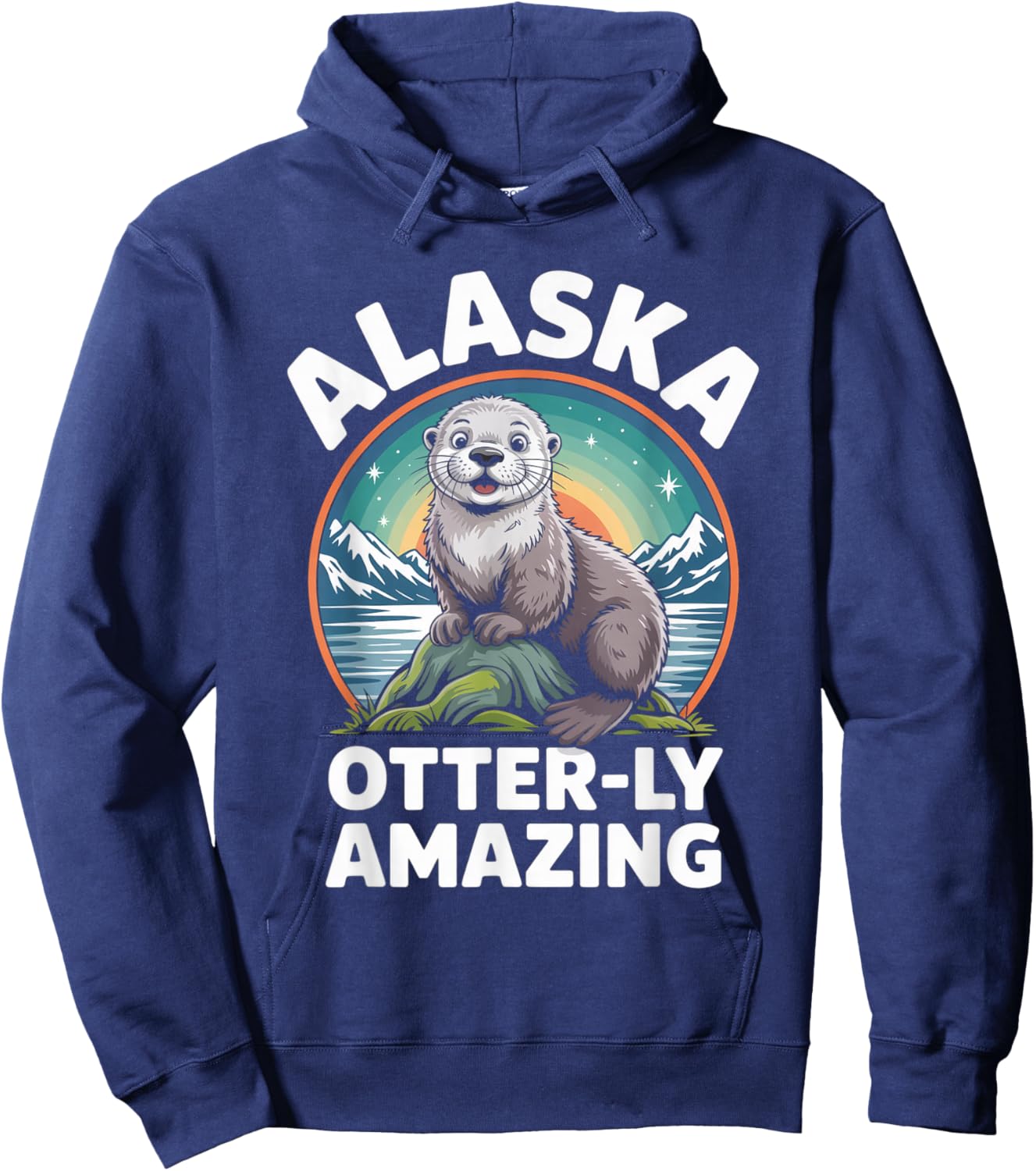 Alaska Otterly Amazing Funny Cute Travel Souvenir Hoodie - Hoodie | Navy
