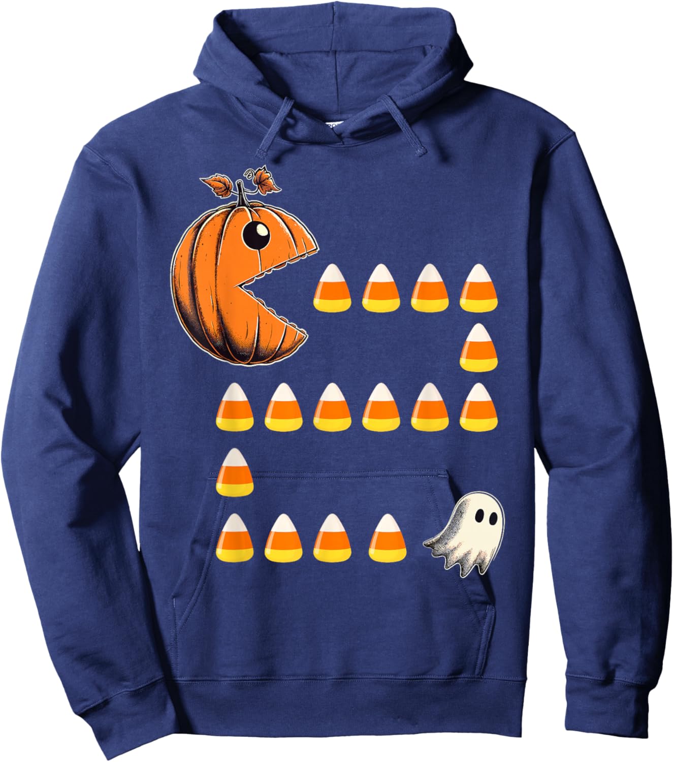 Funny Halloween Pumpkin Candy Corn Trick or Treat Hoodie - Hoodie | Navy