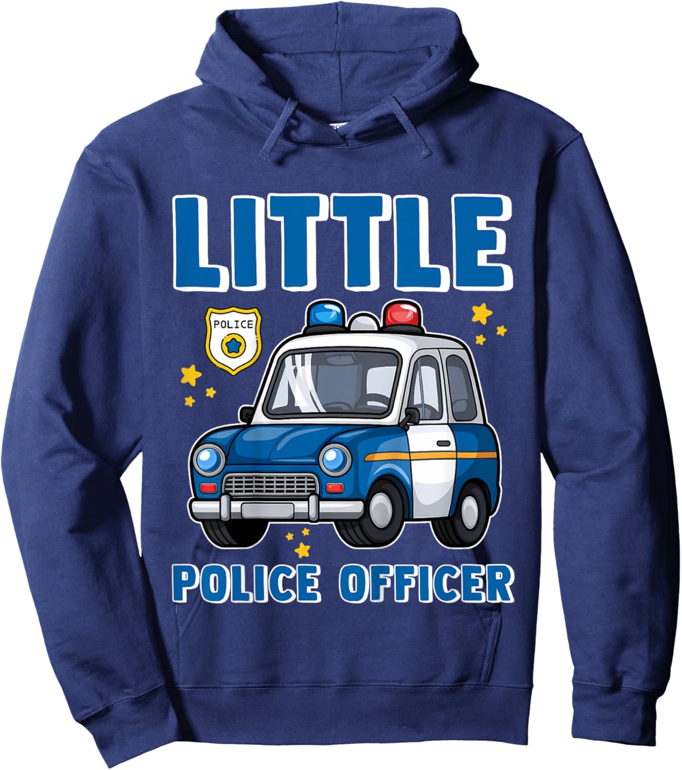 Kids Little Police Officer Cop Car Policeman Toddler Boys Youth Hoodie - Hoodie | Navy