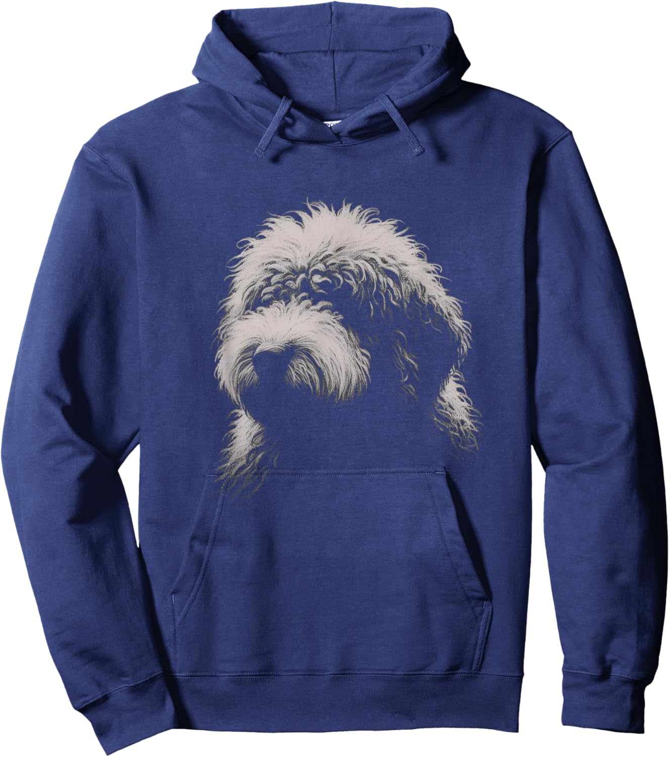 Sheepadoodle Drawing Art Design Hoodie - Hoodie | Navy