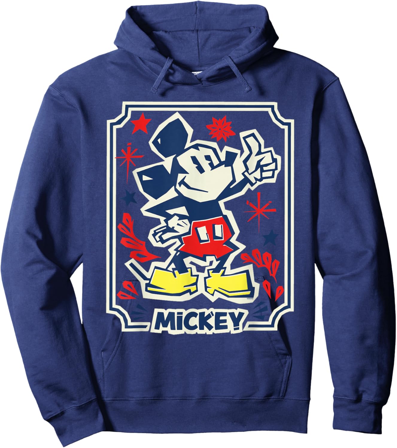 Disney Mickey Mouse Fiesta Papel Picado Style Mexican Art Hoodie - Hoodie | Navy