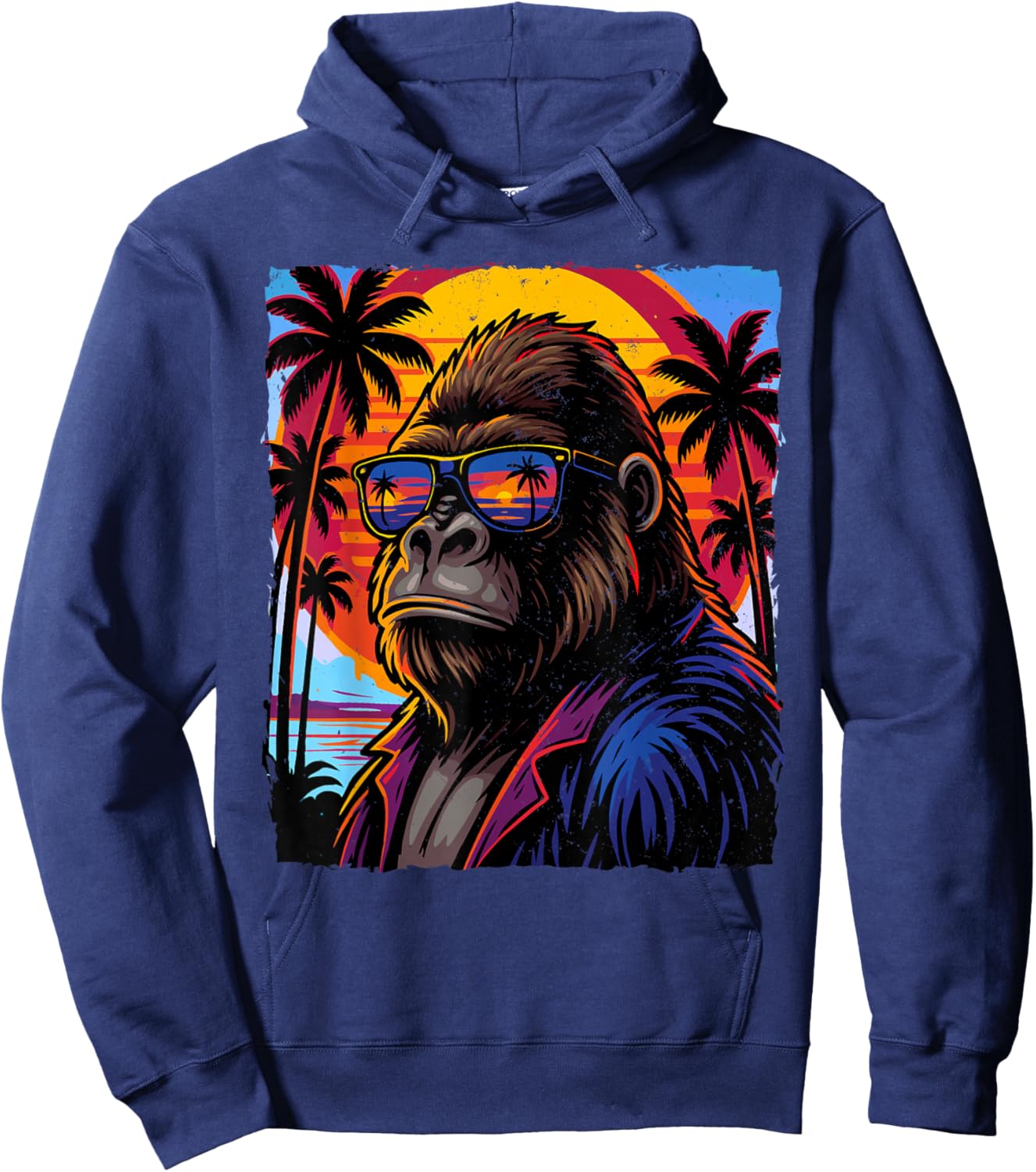 Cool Gorilla Art Women Kids Ape Monkey Gorilla Fan Hoodie - Hoodie | Navy