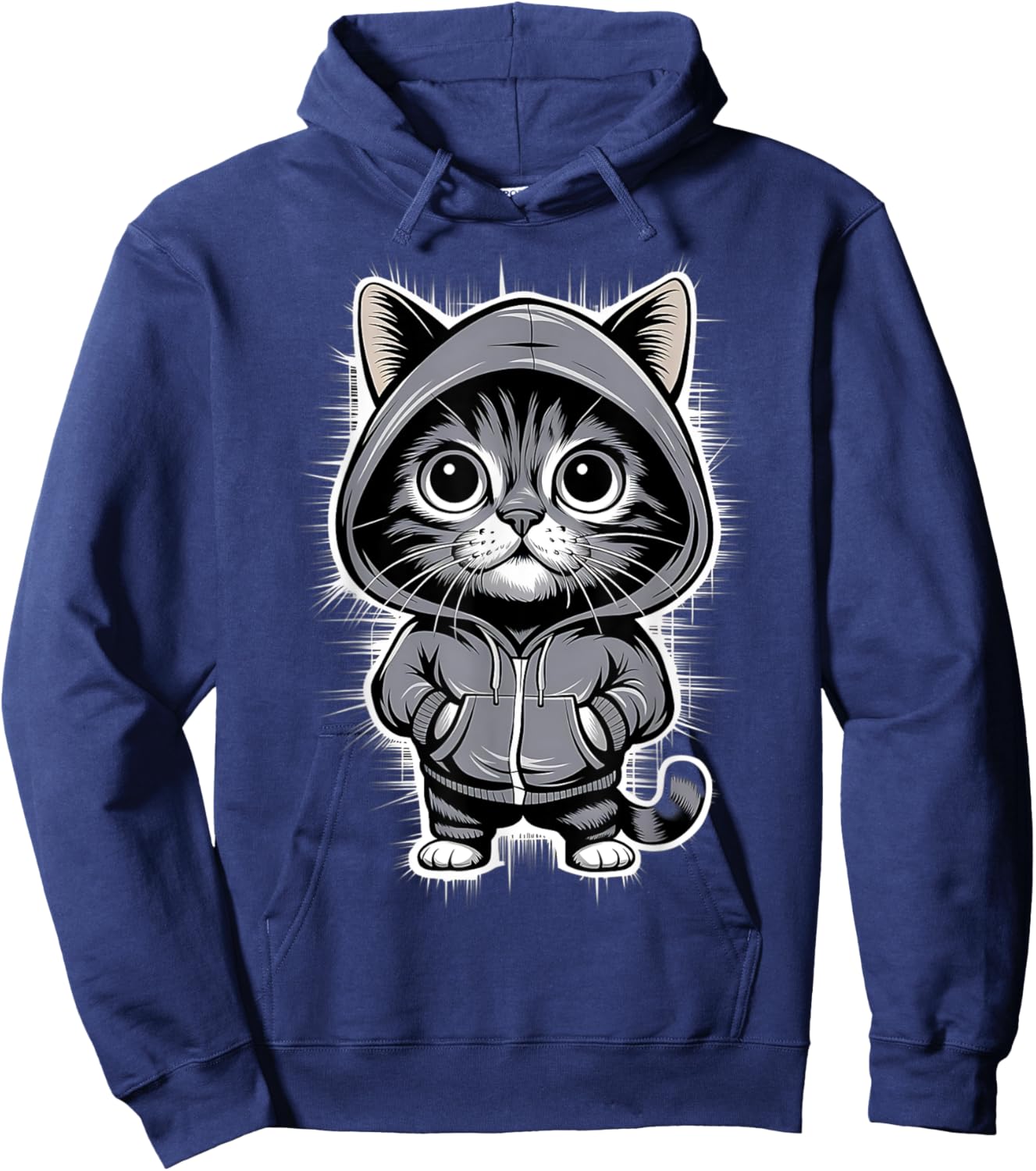 Adorable Cat Women Kids Hoodie - Hoodie | Navy
