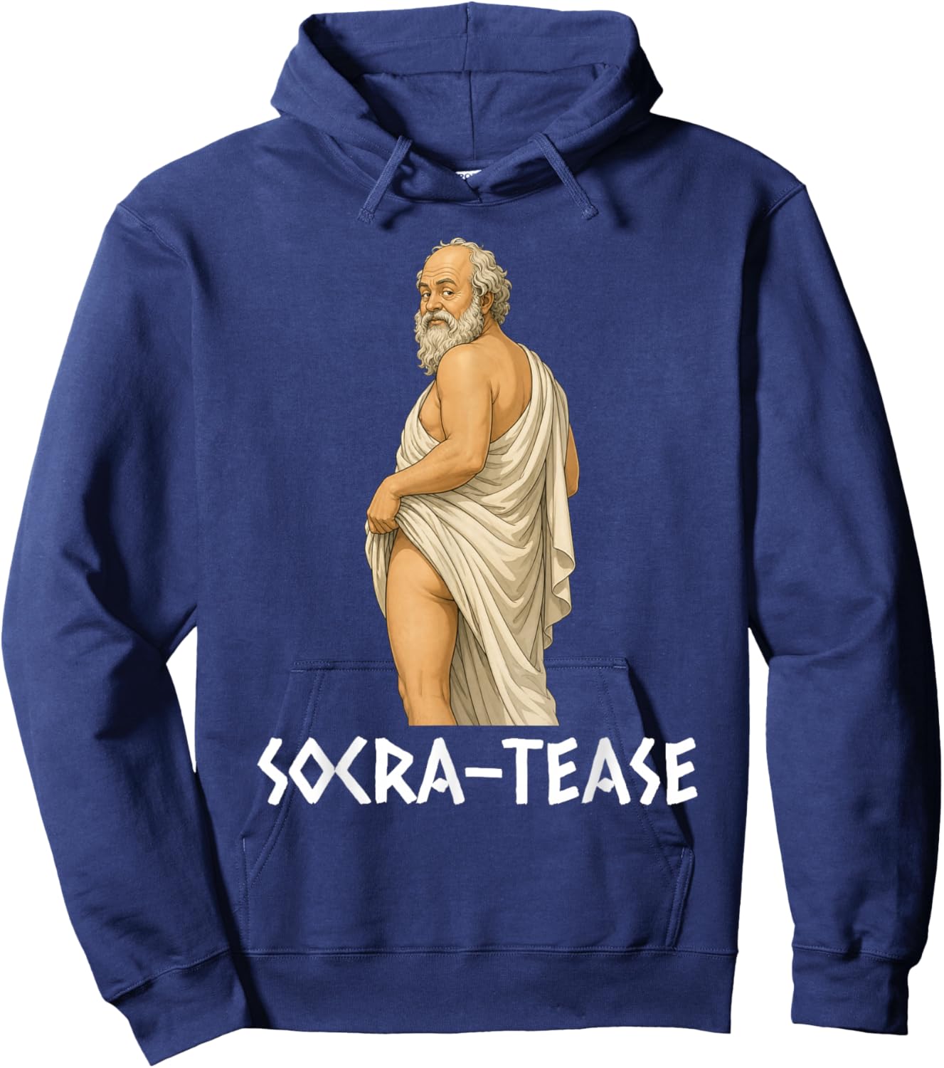Funny Philosopher Socrates Socra-Tease Hoodie - Hoodie | Navy