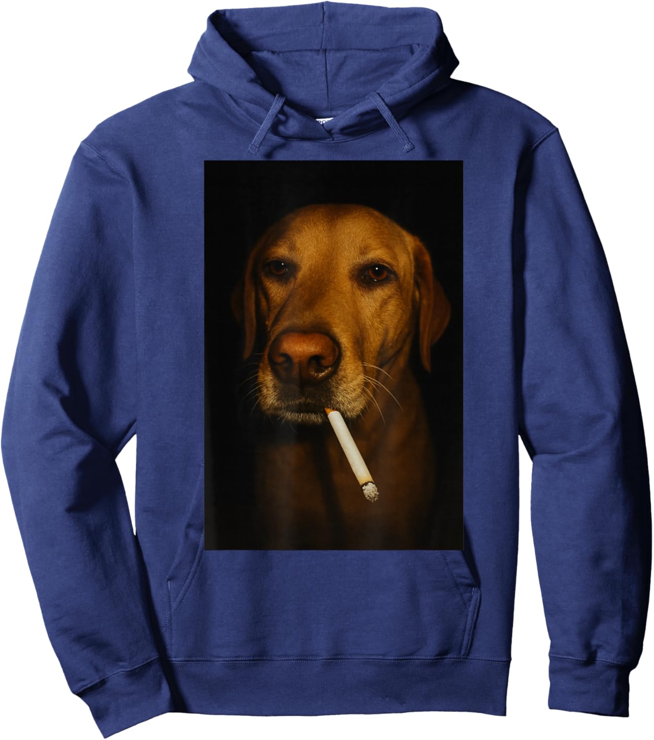 Funny Dog Smoking Cigarette Hoodie - Hoodie | Navy