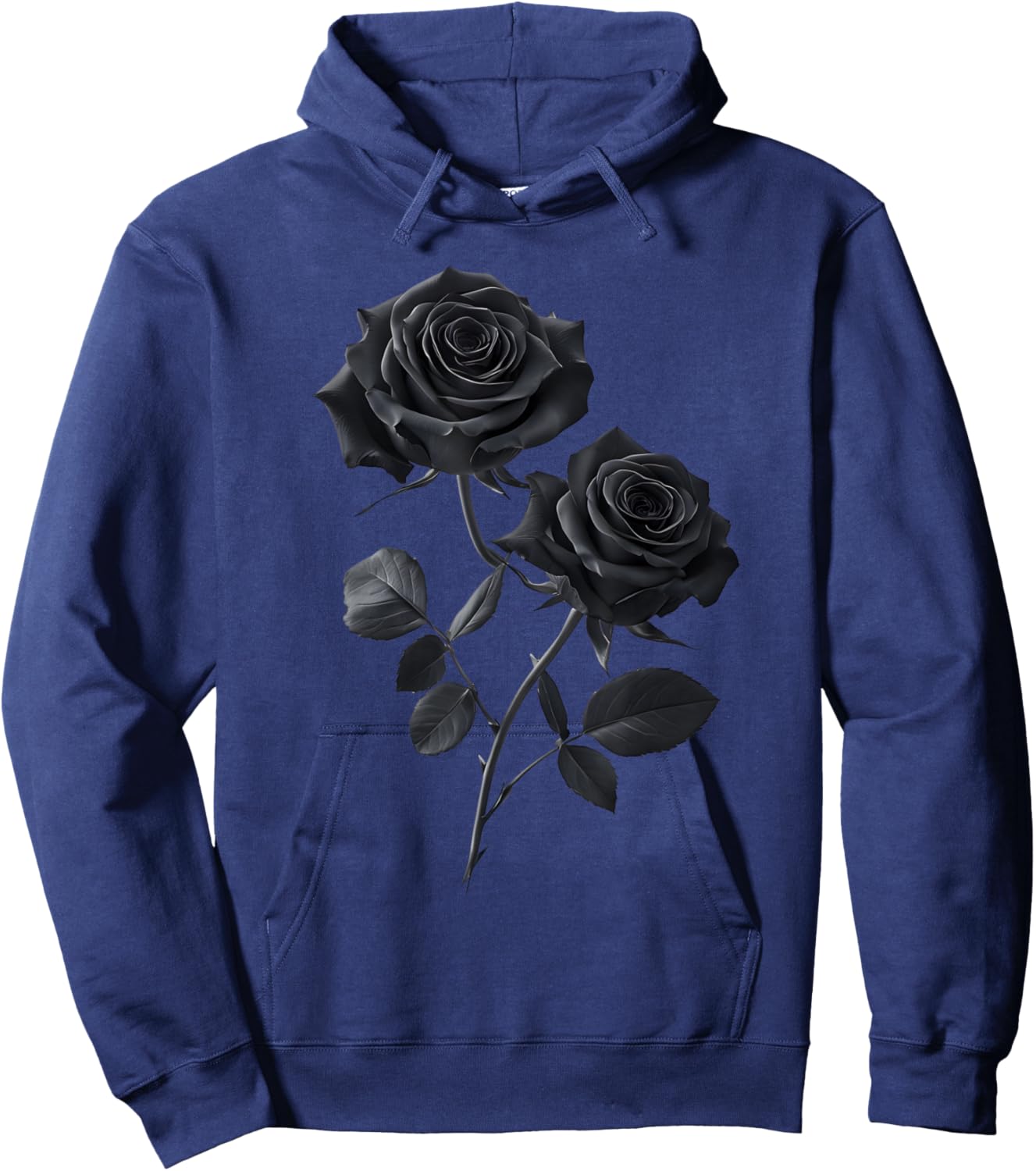 Beautiful Black Roses with Rose Pair Luxury Rose Design Hoodie - Hoodie | Navy